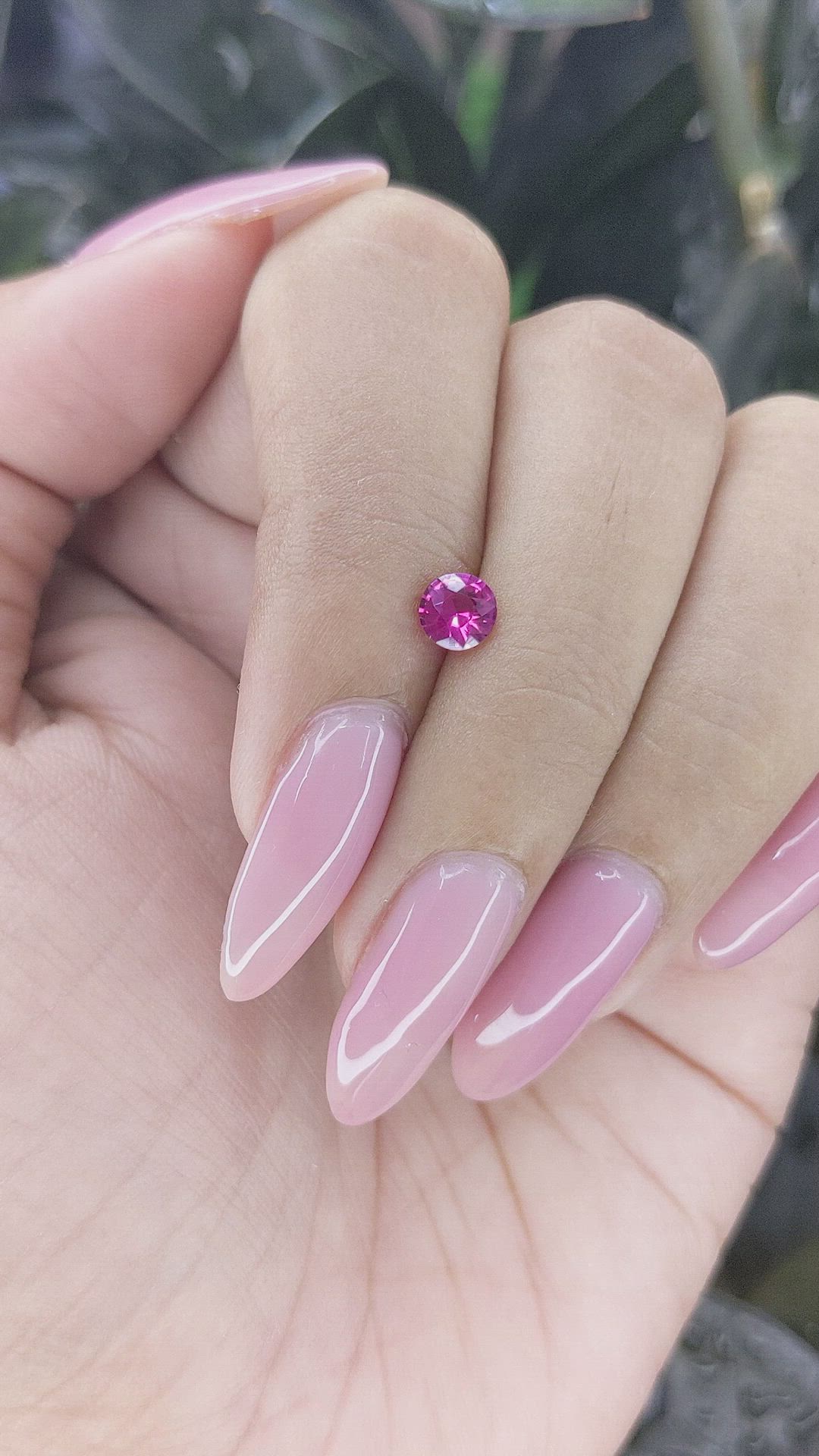 0.53 Ct. Purplish Pink Sapphire from Tanzania Size Video