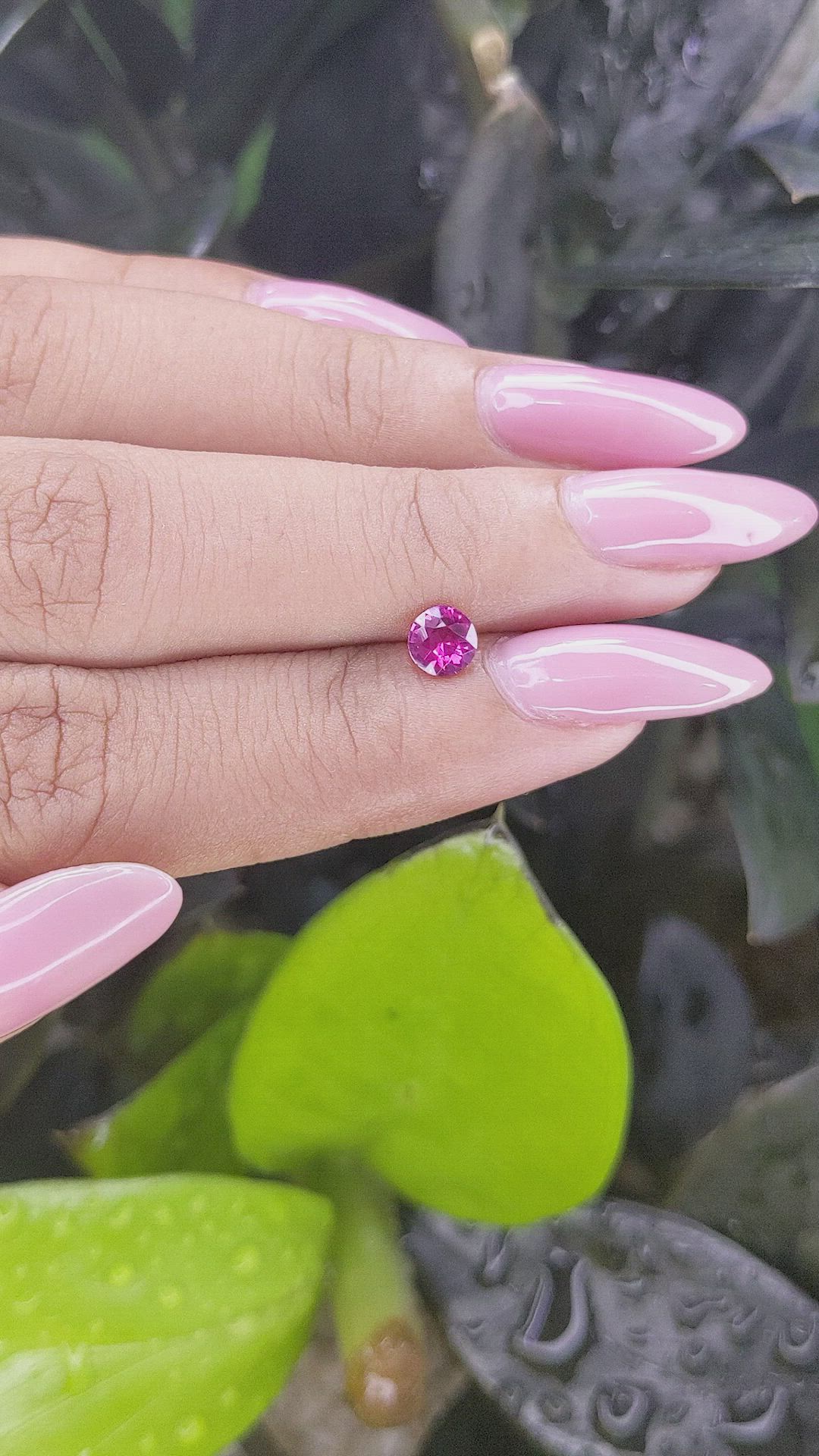 0.53 Ct. Purplish Pink Sapphire from Tanzania Size Video