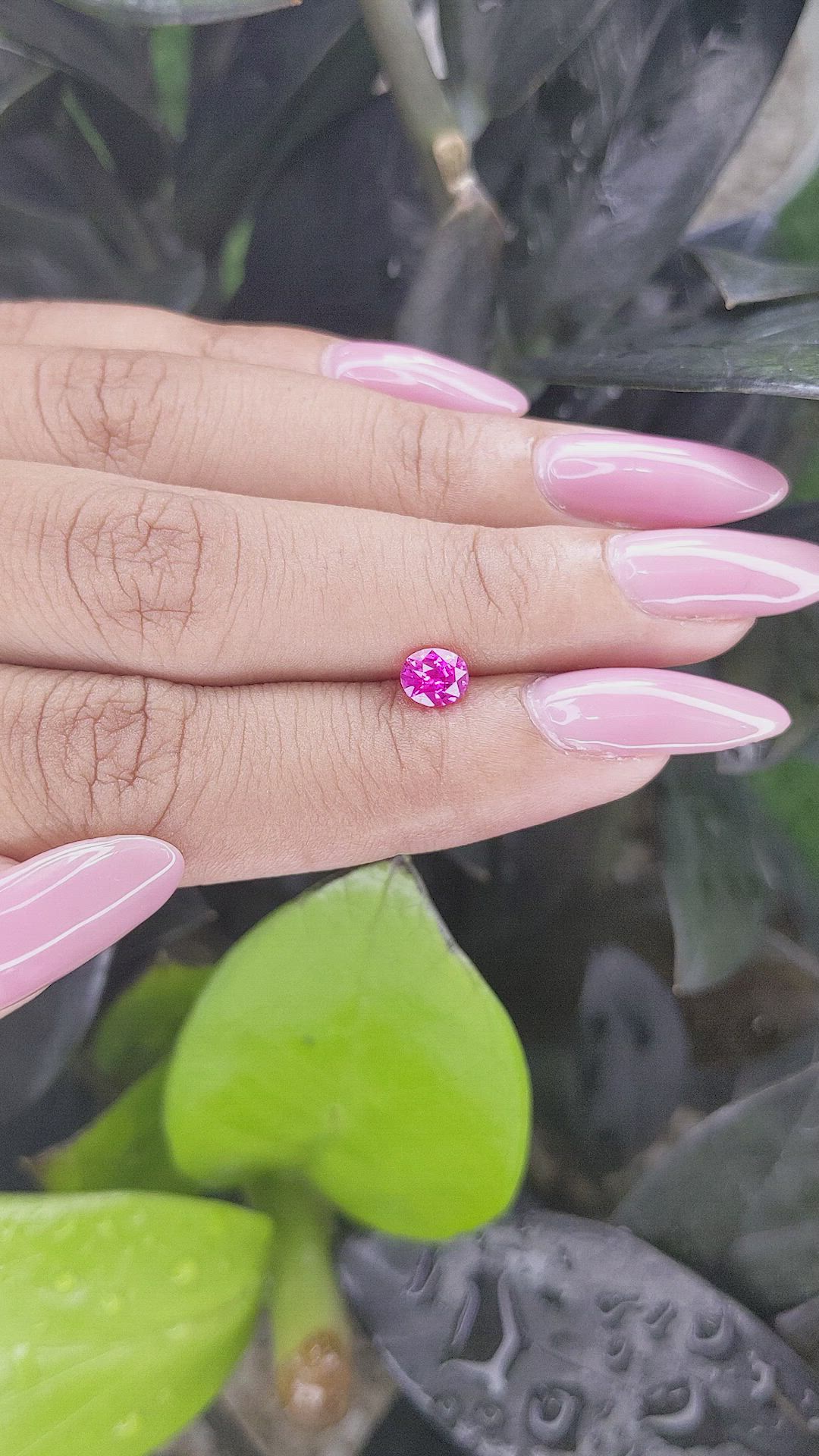 0.56 Ct. Pink Sapphire from Tanzania Size Video