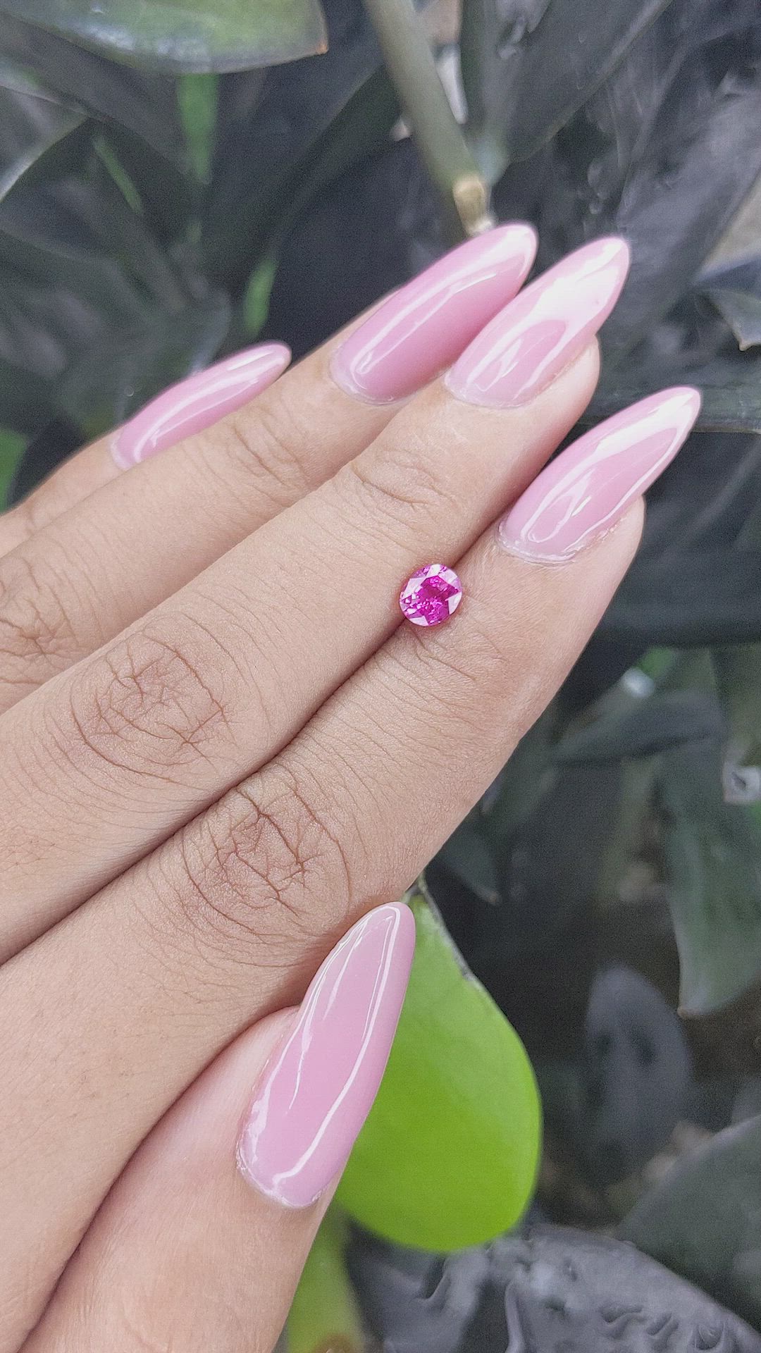 0.56 Ct. Pink Sapphire from Tanzania Size Video