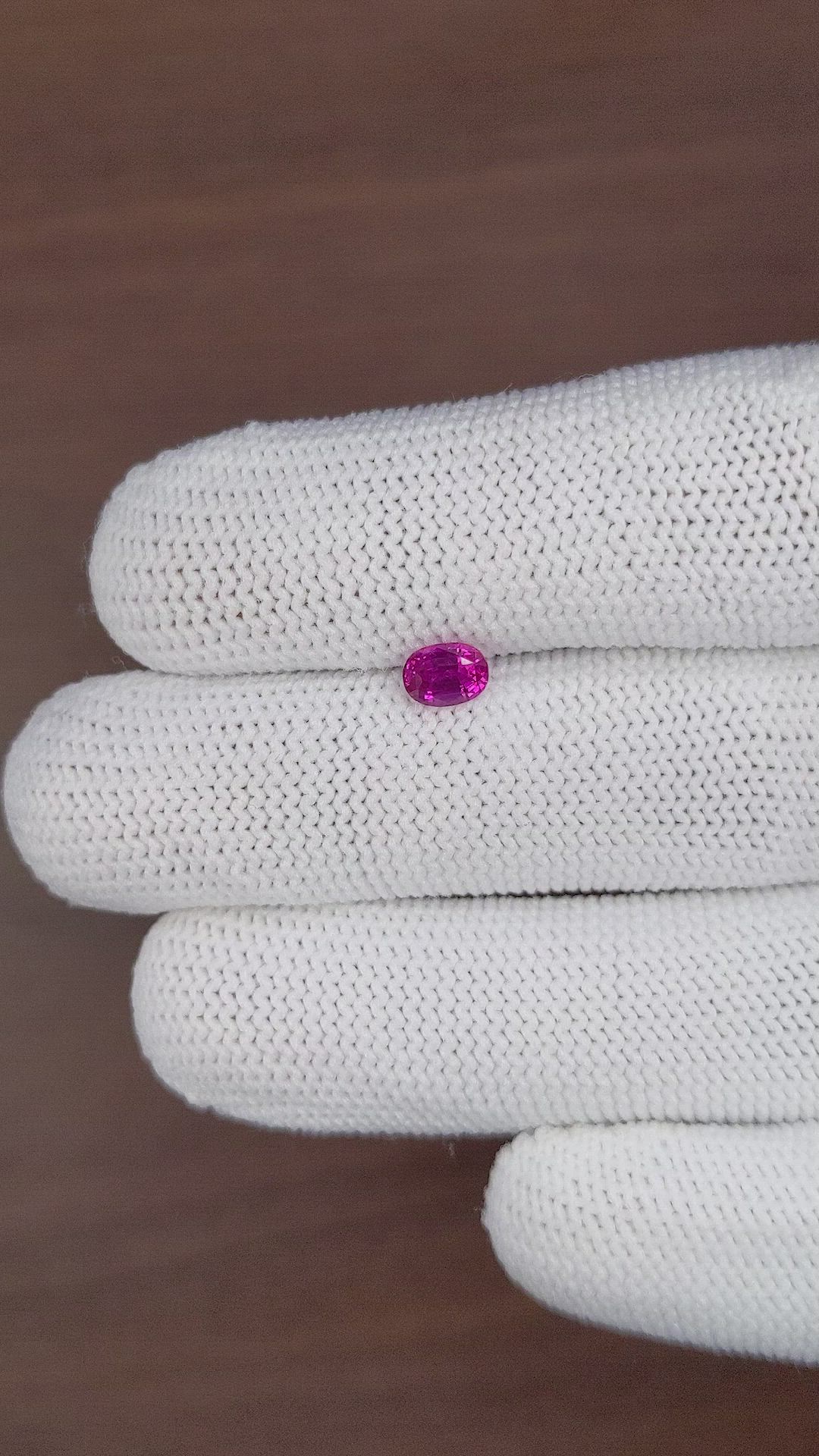 0.84 Ct. Purplish Pink Sapphire from Tanzania Size Video