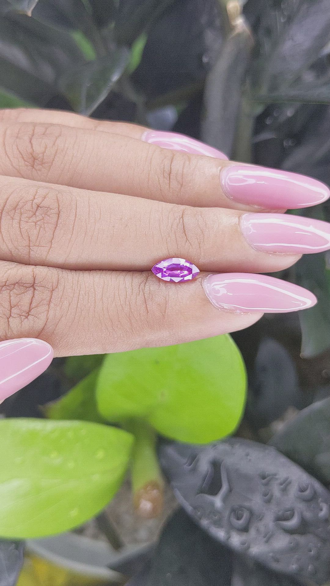 0.87 Ct. Purple Sapphire from Tanzania Size Video