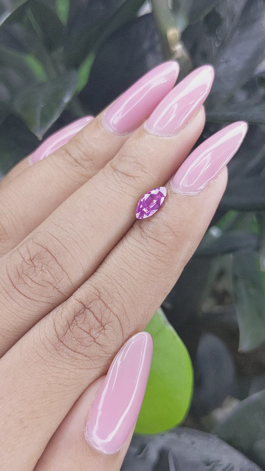 0.87 Ct. Purple Sapphire from Tanzania Size Video