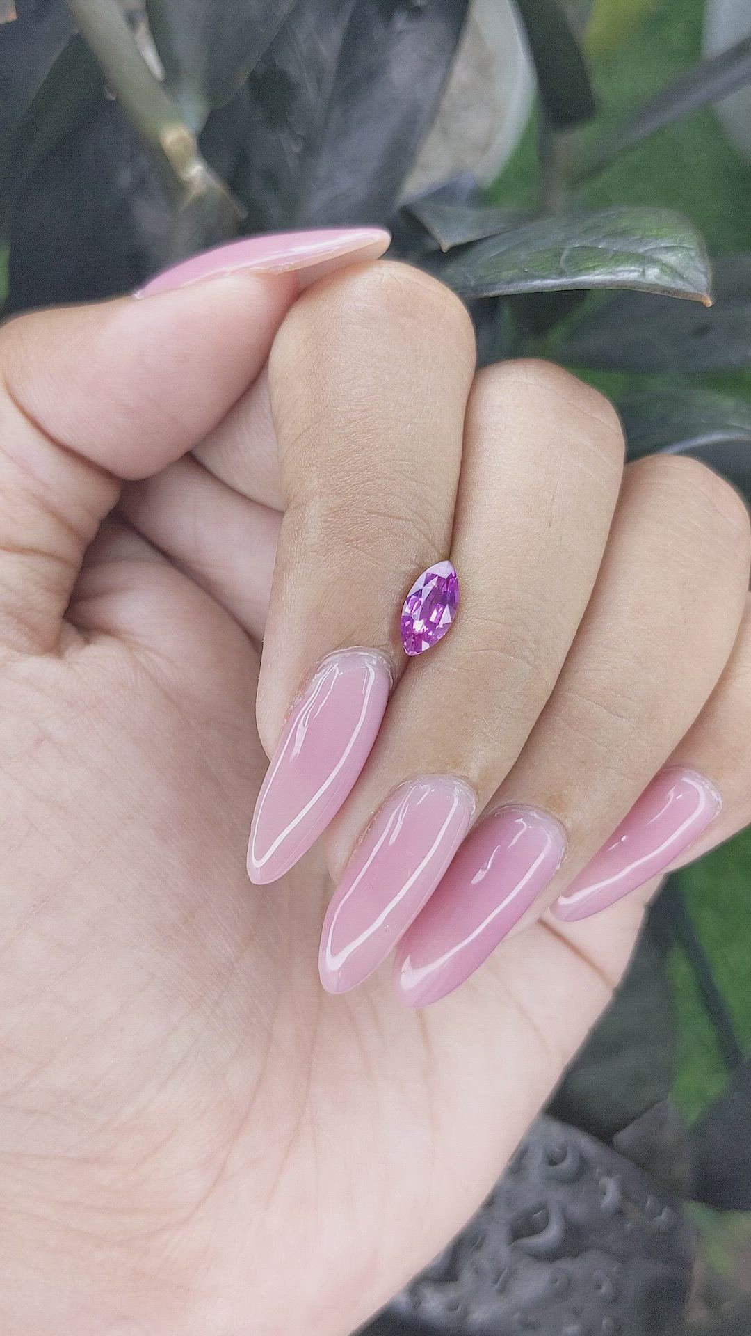 0.87 Ct. Purple Sapphire from Tanzania Size Video