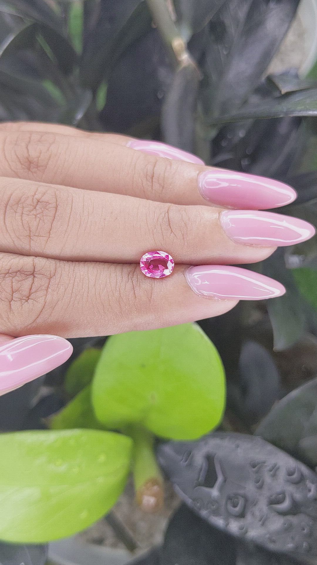 0.95 Ct. Pink Sapphire from Tanzania Size Video