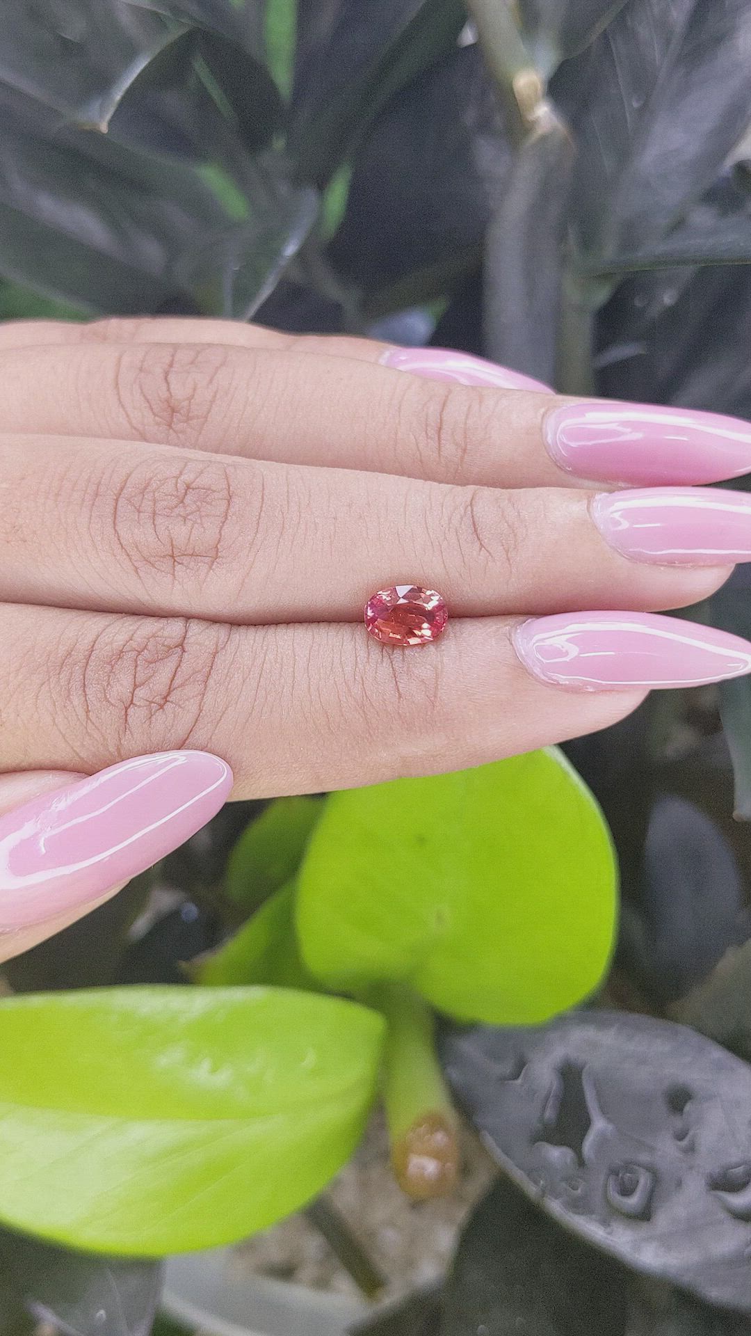 1.03 Ct. Padparadscha Sapphire from Madagascar Size Video