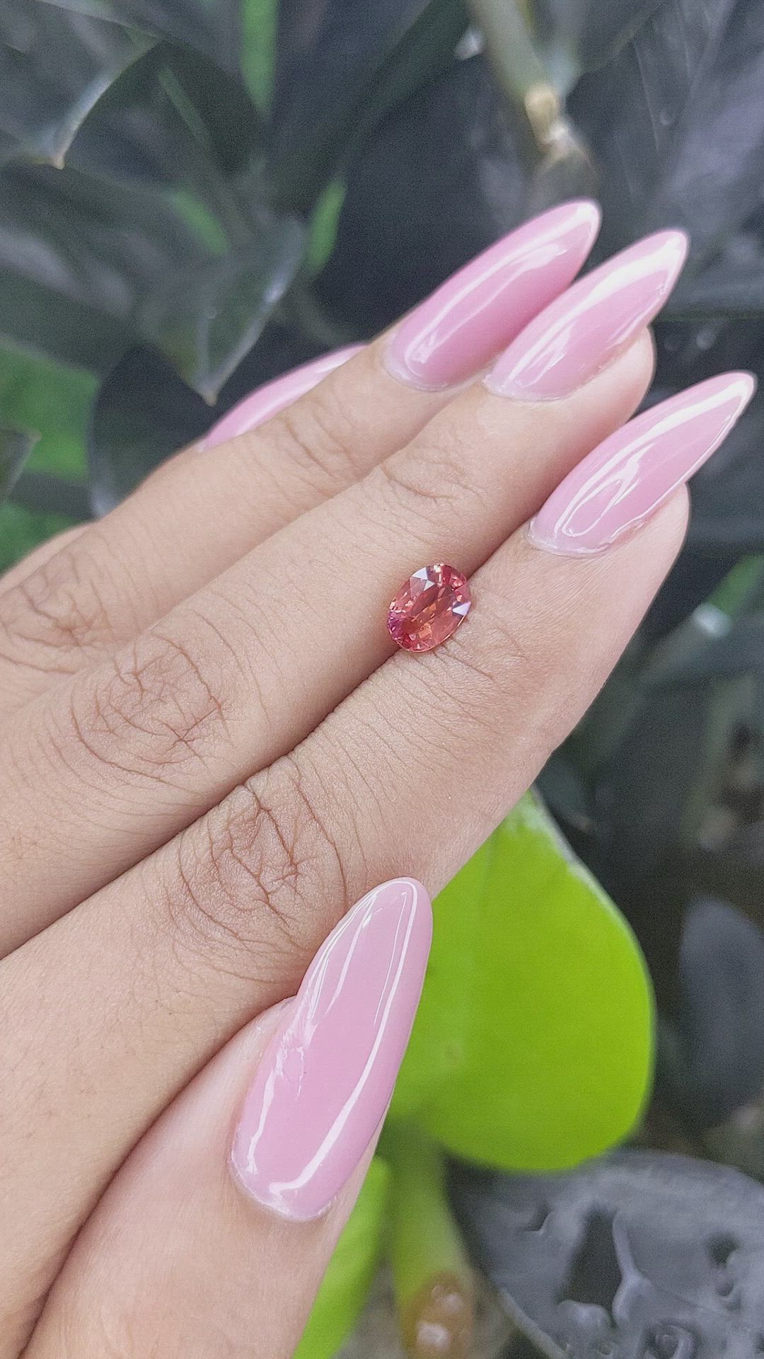 1.03 Ct. Padparadscha Sapphire from Madagascar Size Video