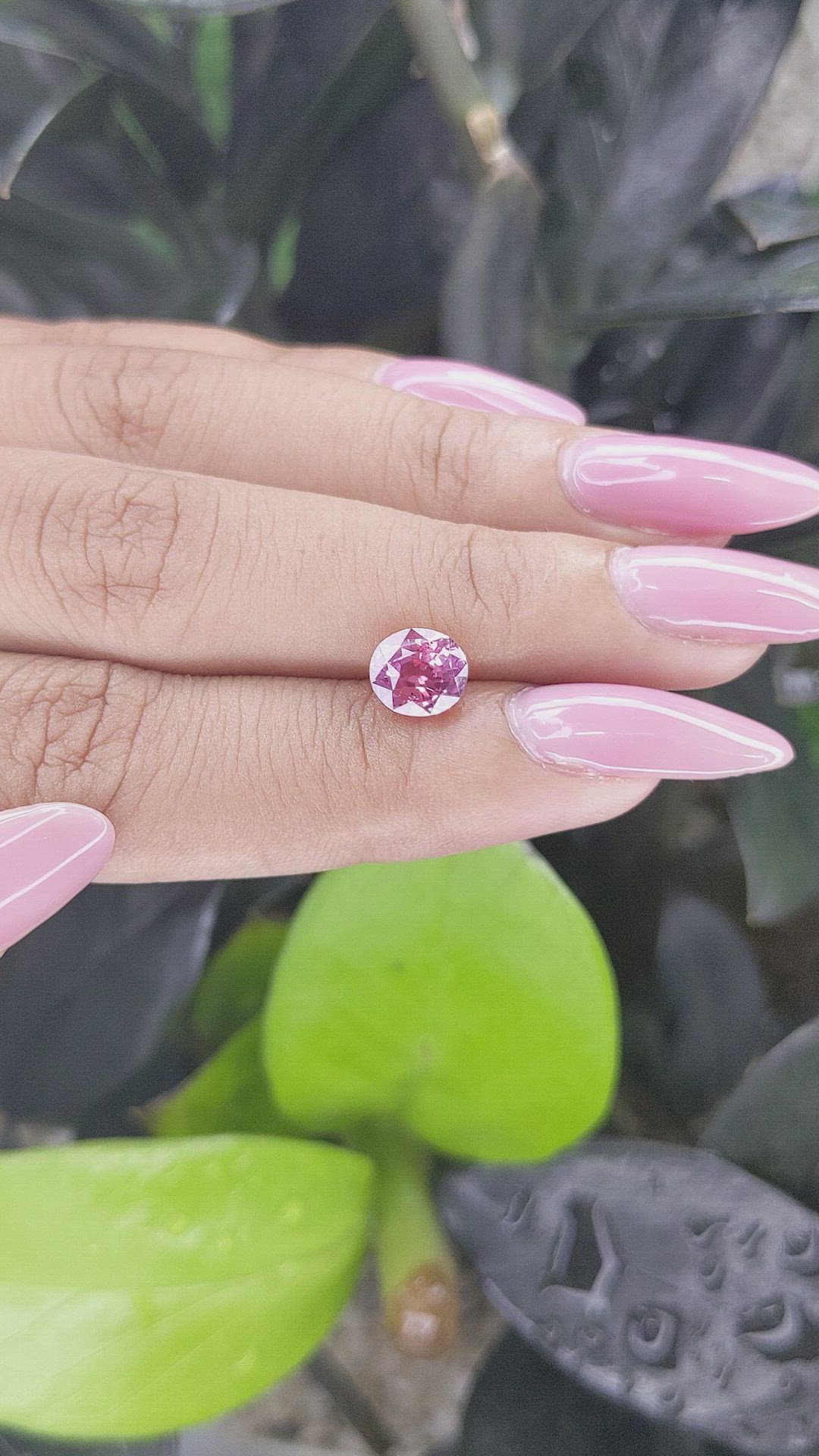 1.87 Ct. Purplish Pink Sapphire from Tanzania Size Video