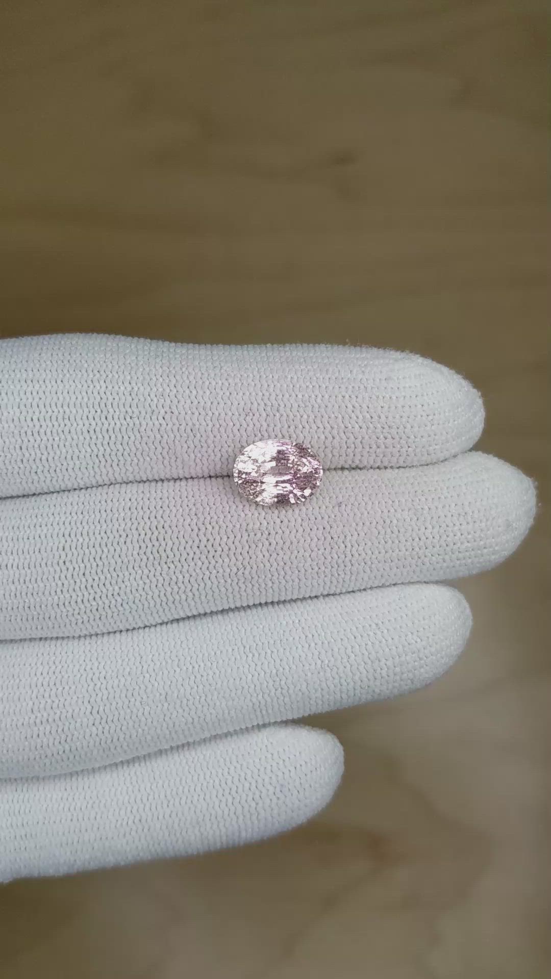 3.71 Ct. Pink Sapphire from Ceylon (Sri Lanka) Size Video