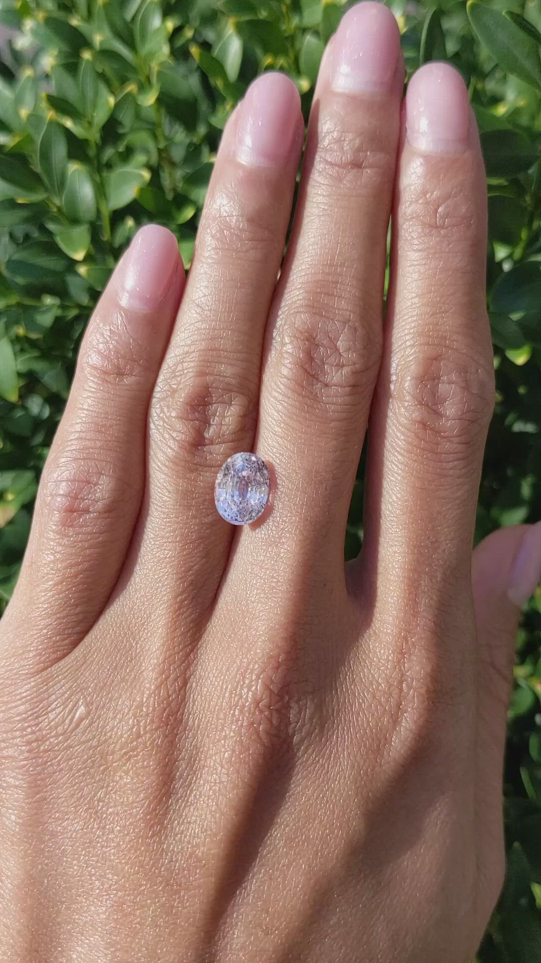 3.71 Ct. Pink Sapphire from Ceylon (Sri Lanka) Size Video