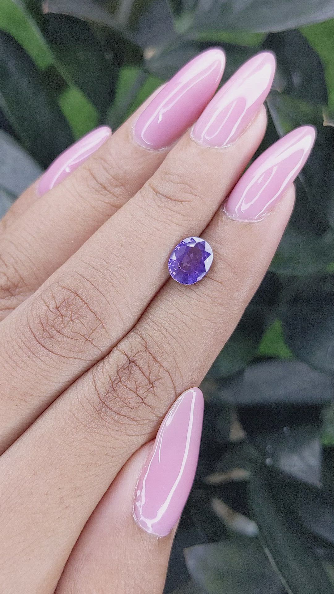 1.73 Ct. Purple Sapphire from Ceylon (Sri Lanka) Size Video