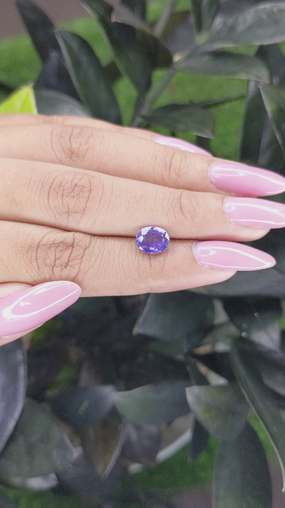 1.73 Ct. Purple Sapphire from Ceylon (Sri Lanka) Size Video