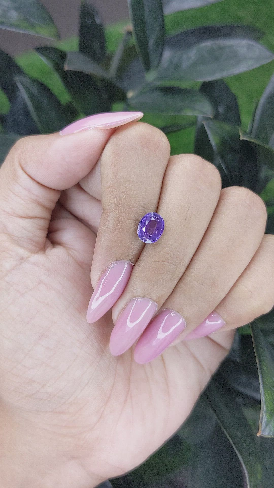 1.73 Ct. Purple Sapphire from Ceylon (Sri Lanka) Size Video