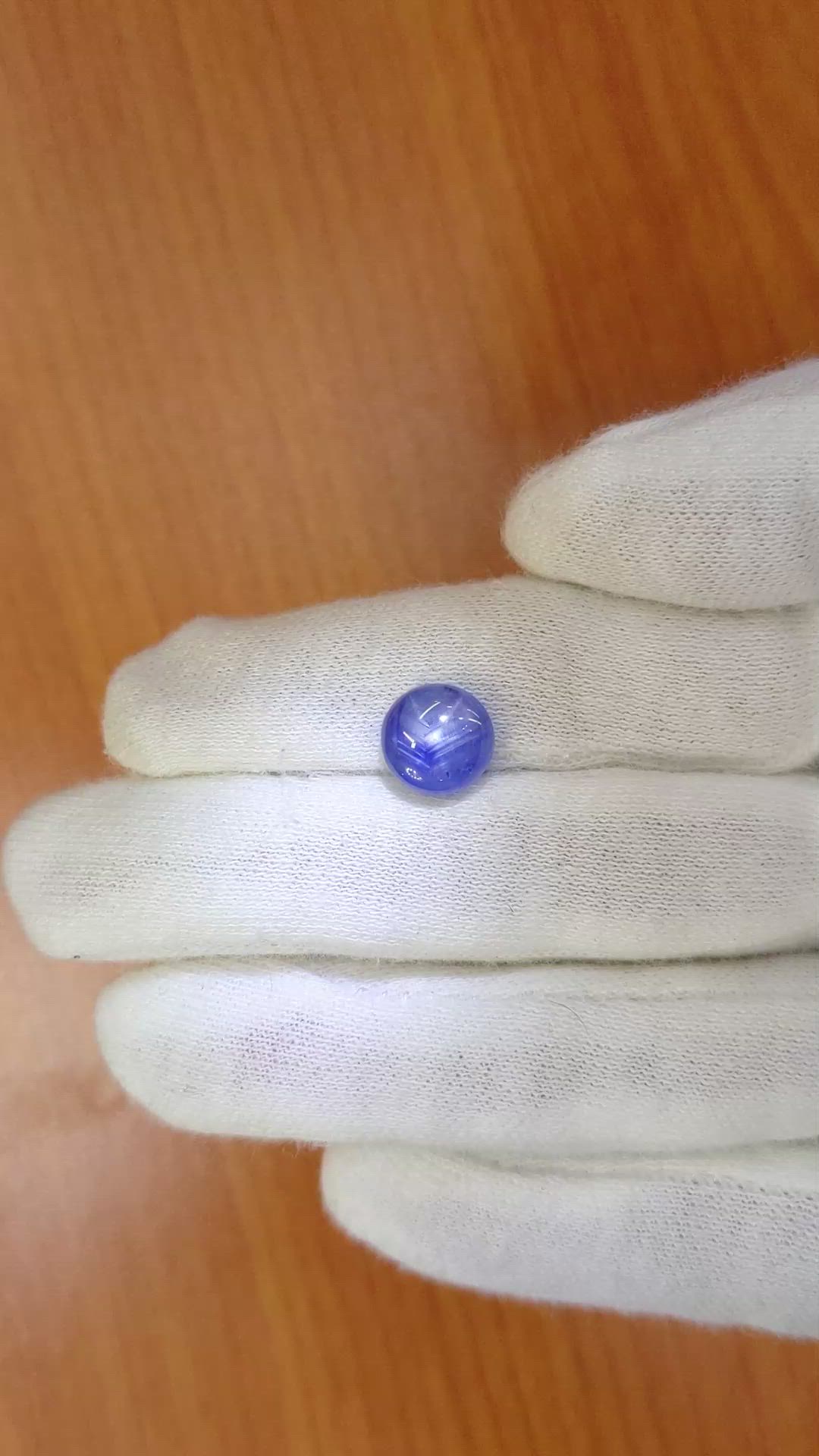 4.80 Ct. Blue Star Sapphire from Burma (Myanmar) Size Video