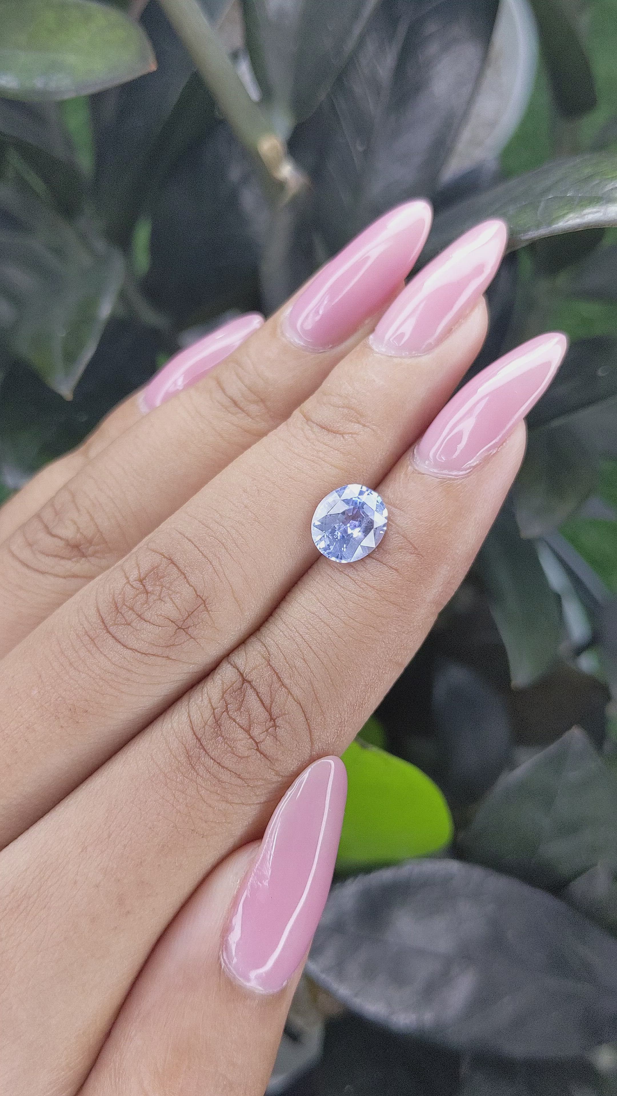 2.13 Ct. Blue Sapphire from Ceylon (Sri Lanka) Size Video