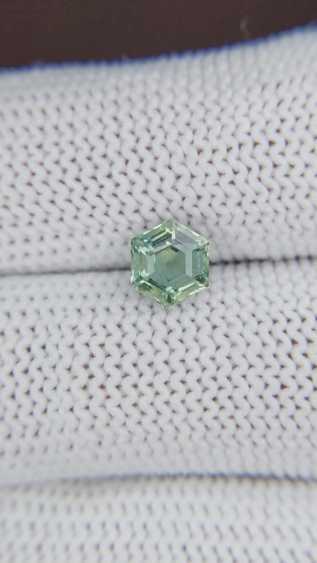 1.55 Ct. Bluish Green Sapphire from Madagascar Size Video
