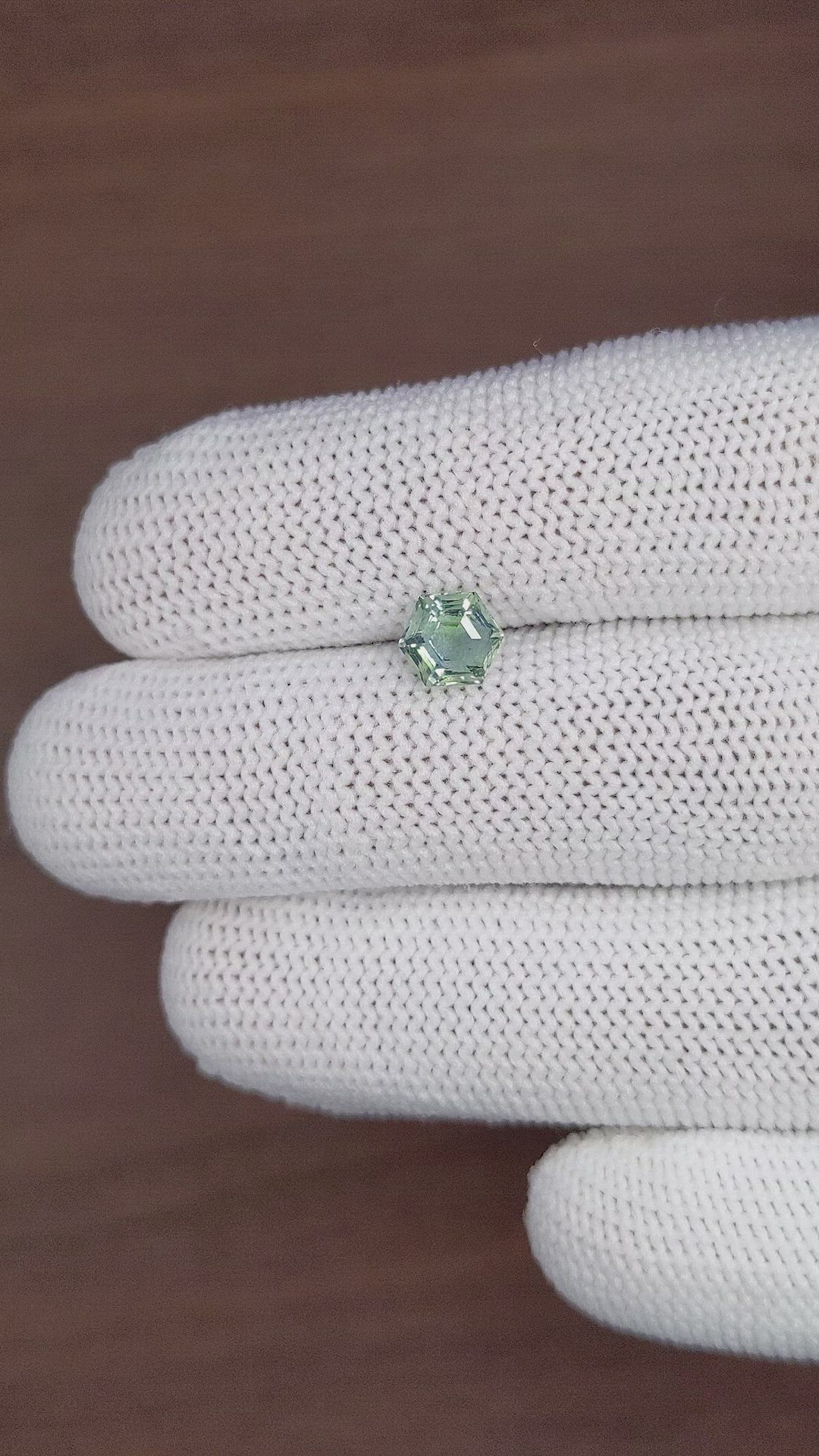 1.55 Ct. Bluish Green Sapphire from Madagascar Size Video