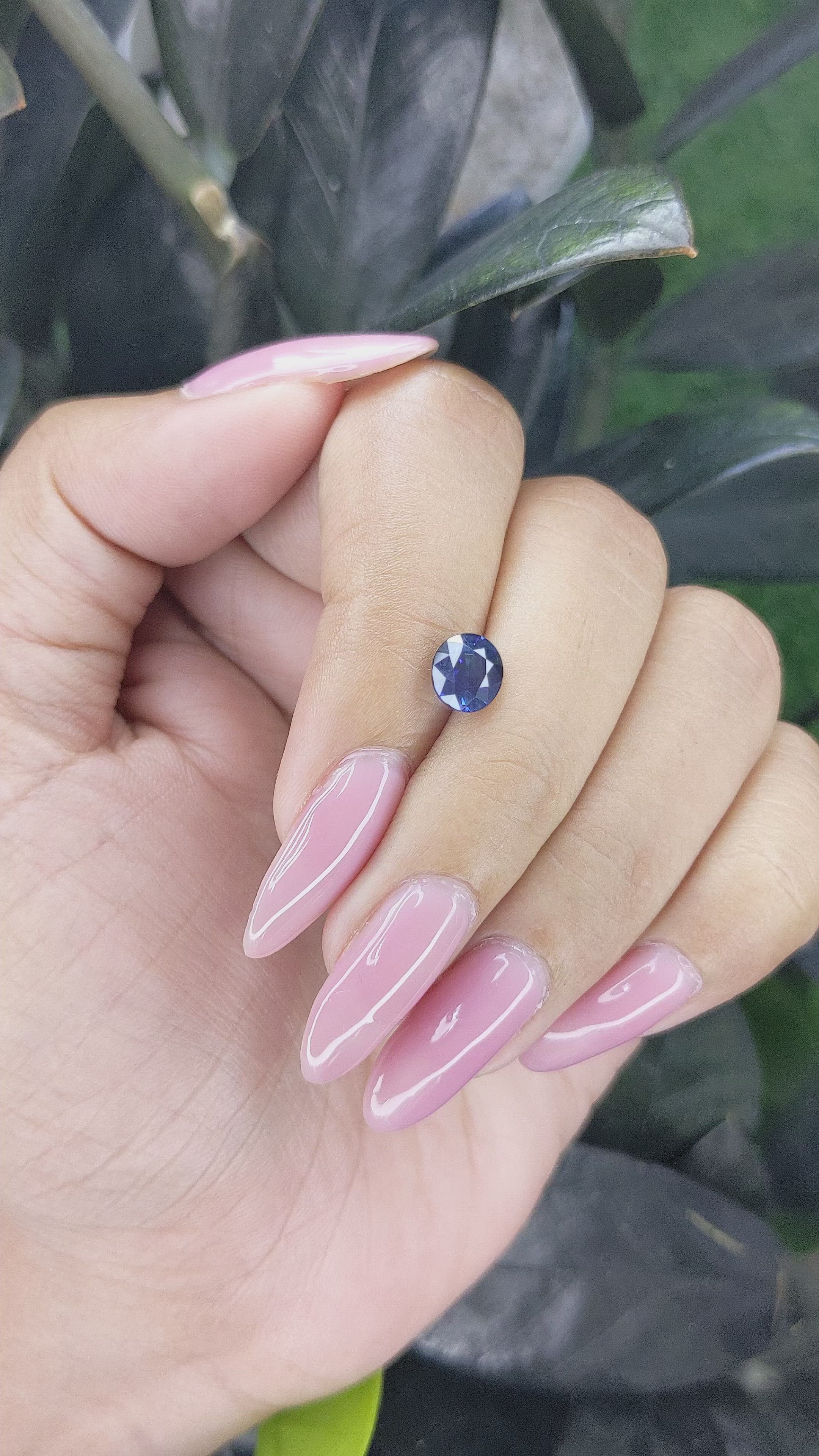 1.58 Ct. Blue Sapphire from Ceylon (Sri Lanka) Size Video