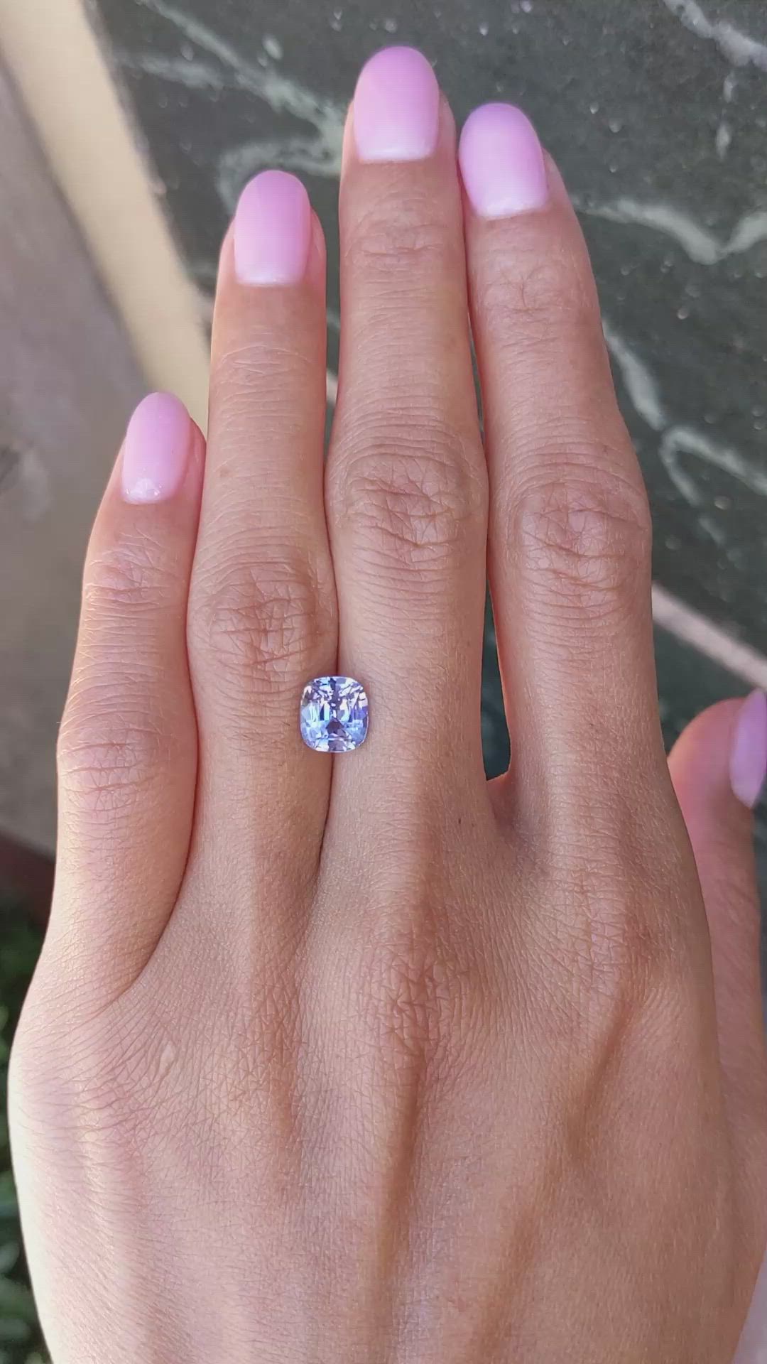 2.57 Ct. Blue Sapphire from Ceylon (Sri Lanka) Size Video