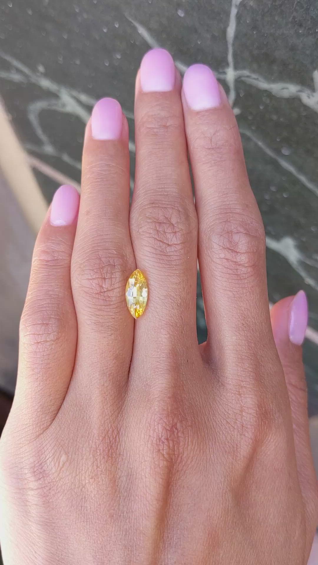 2.04 Ct. Yellow Sapphire from Ceylon (Sri Lanka) Size Video