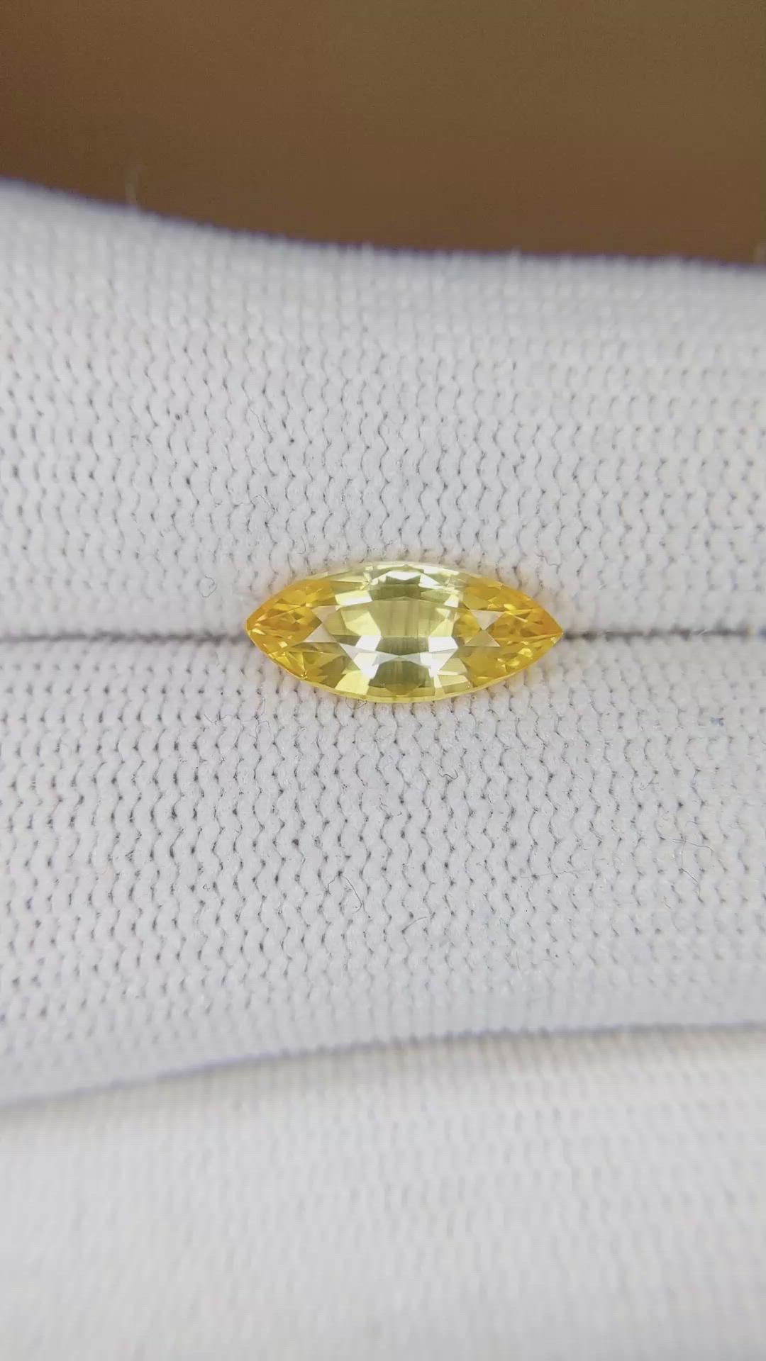 2.04 Ct. Yellow Sapphire from Ceylon (Sri Lanka) Size Video