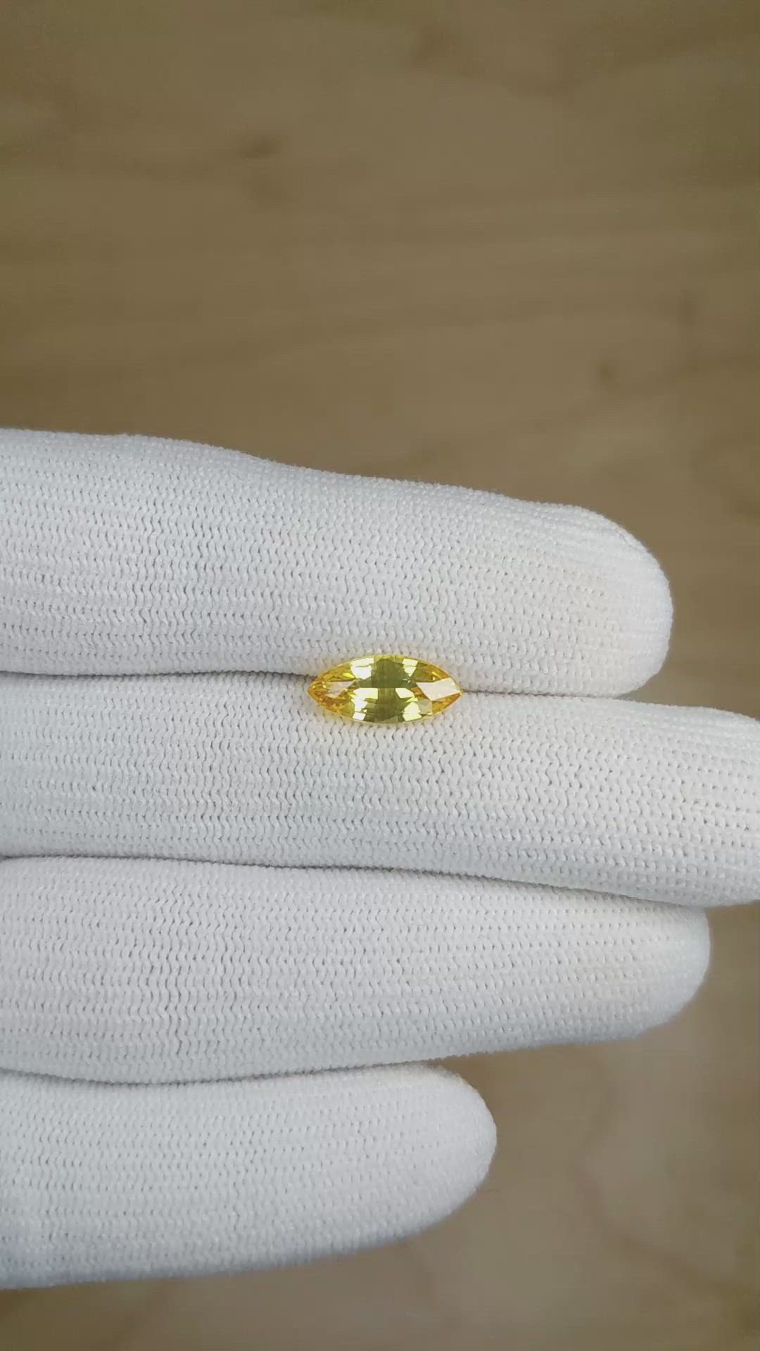 2.04 Ct. Yellow Sapphire from Ceylon (Sri Lanka) Size Video