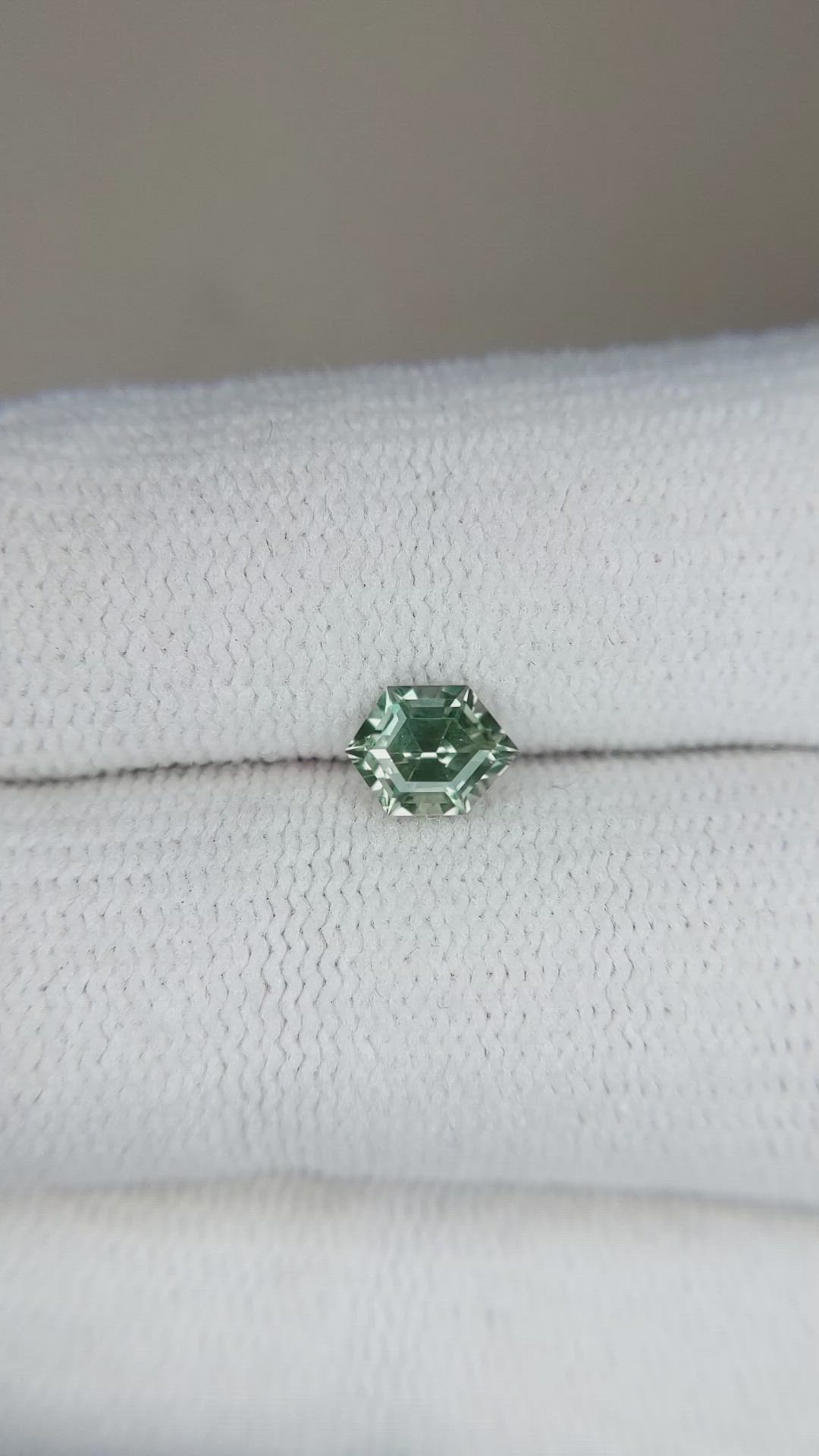 0.70 Ct. Bluish Green Sapphire from Montana Size Video