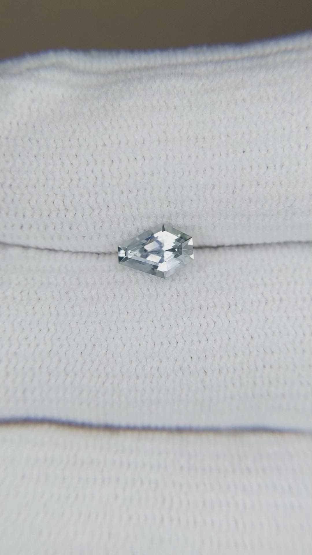 0.74 Ct. Bluish Grey Sapphire from Montana Size Video