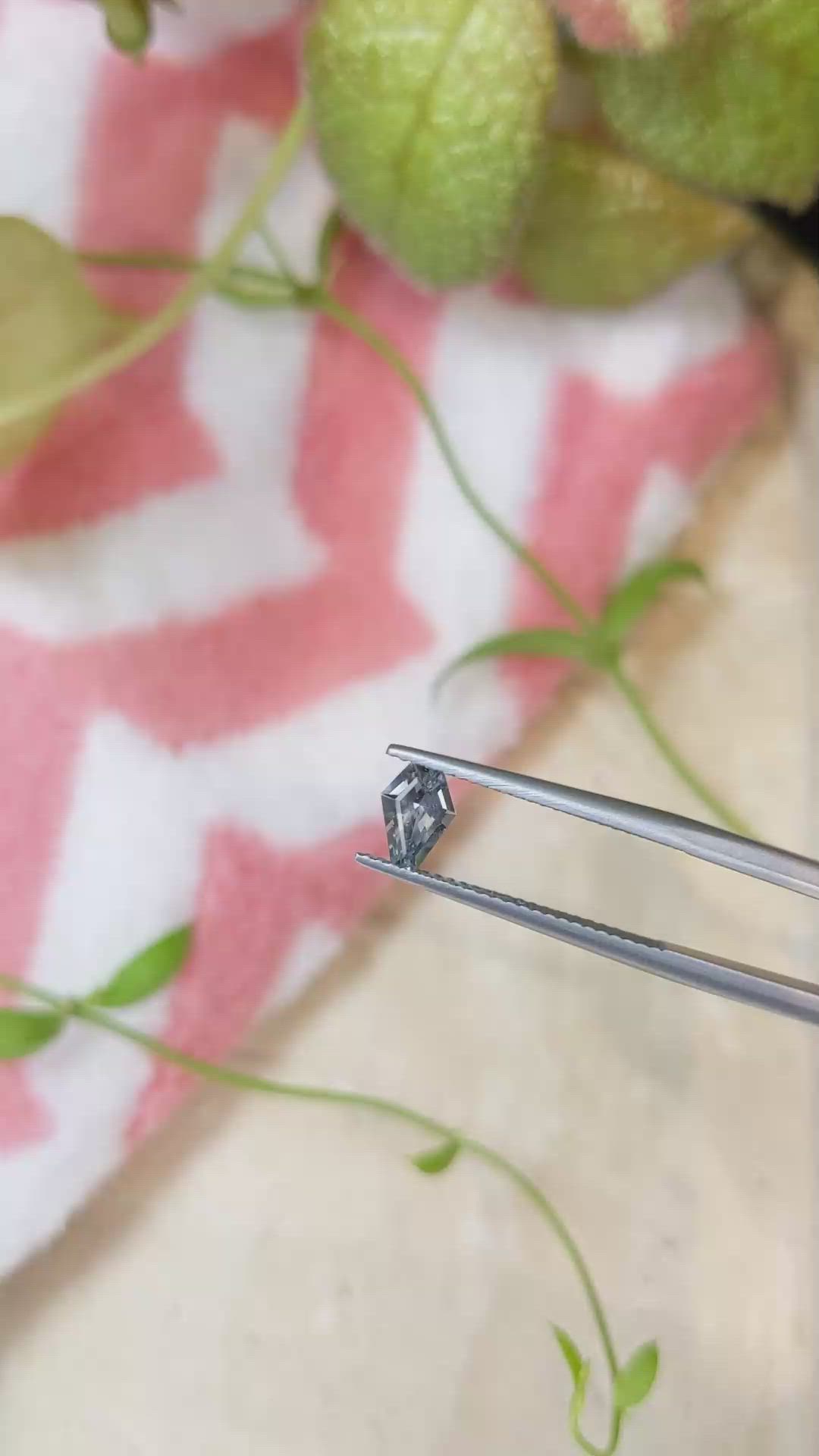 0.74 Ct. Bluish Grey Sapphire from Montana Size Video