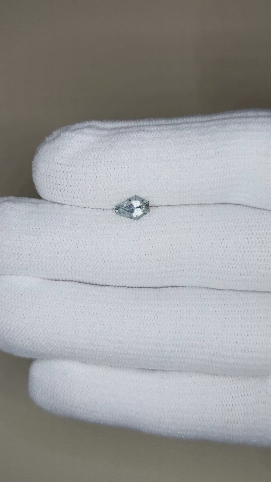 0.74 Ct. Bluish Grey Sapphire from Montana Size Video