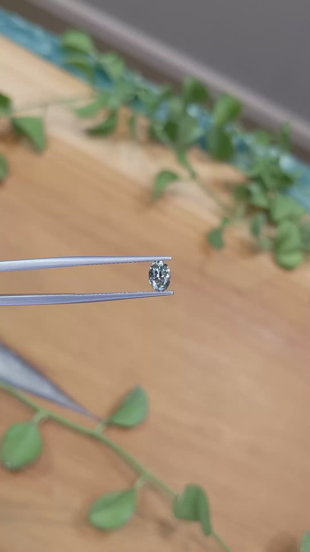 0.75 Ct. Bluish Green Sapphire from Montana Size Video