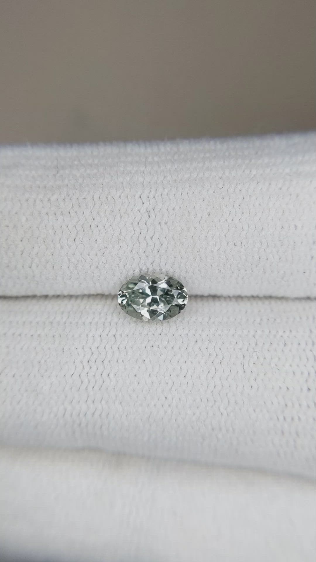 0.75 Ct. Bluish Green Sapphire from Montana Size Video