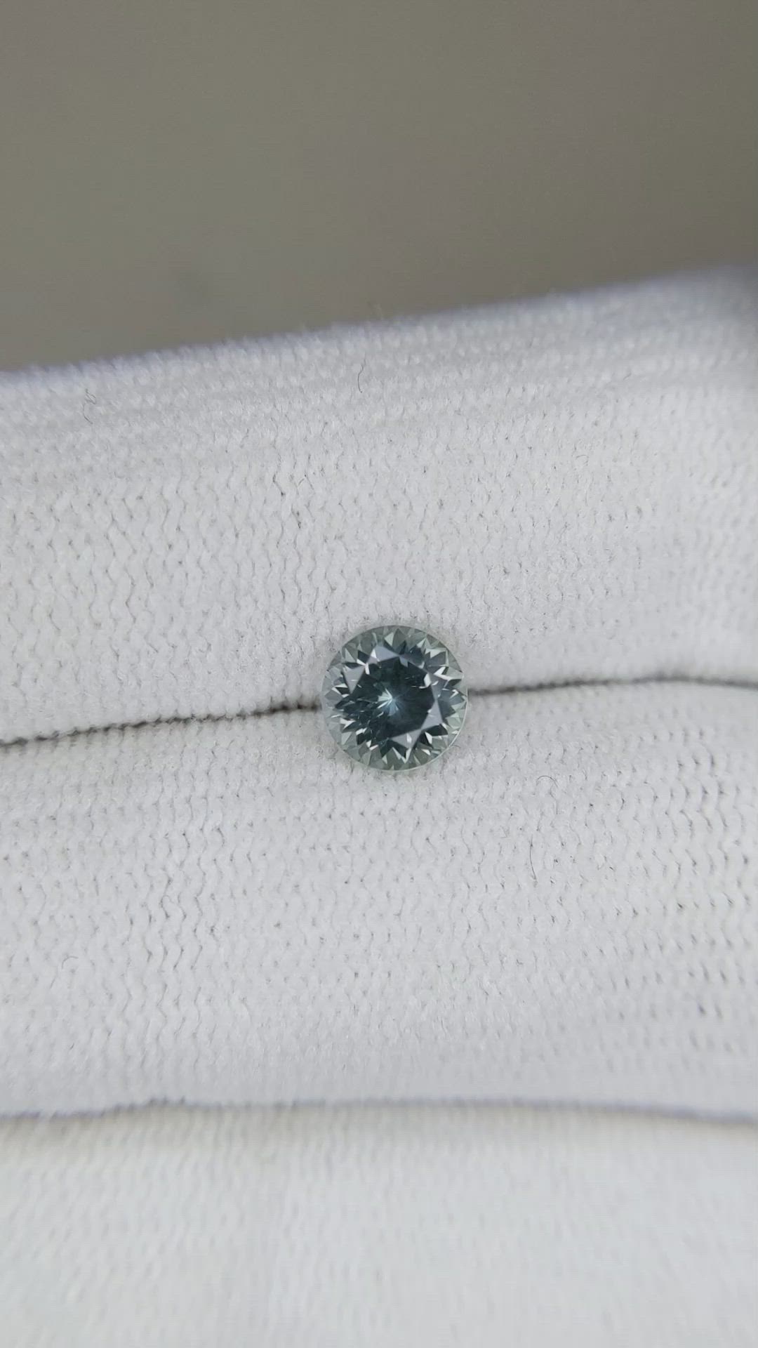 0.77 Ct. Greenish Blue Sapphire from Montana Size Video