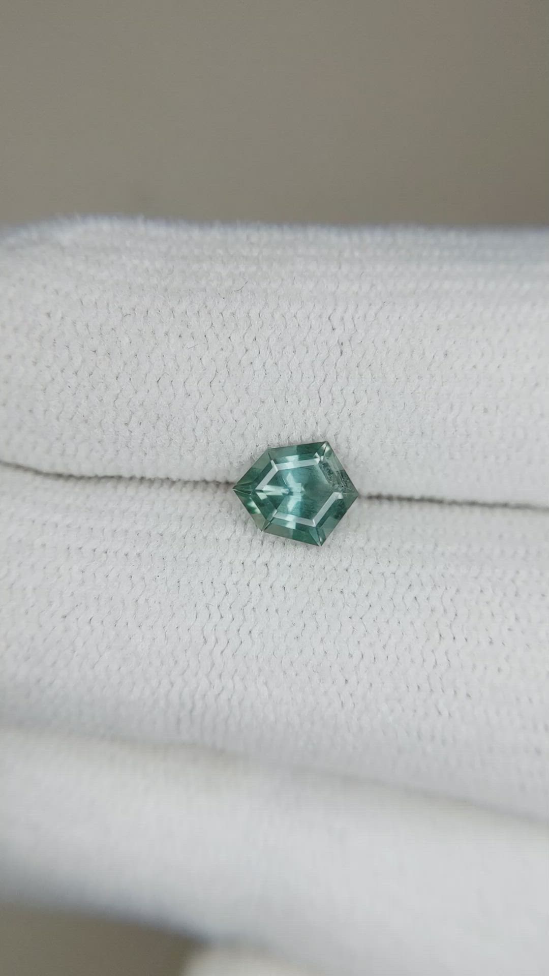0.79 Ct. Bluish Green Sapphire from Montana Size Video