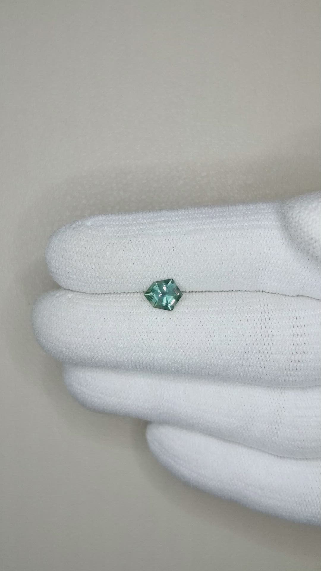0.79 Ct. Bluish Green Sapphire from Montana Size Video