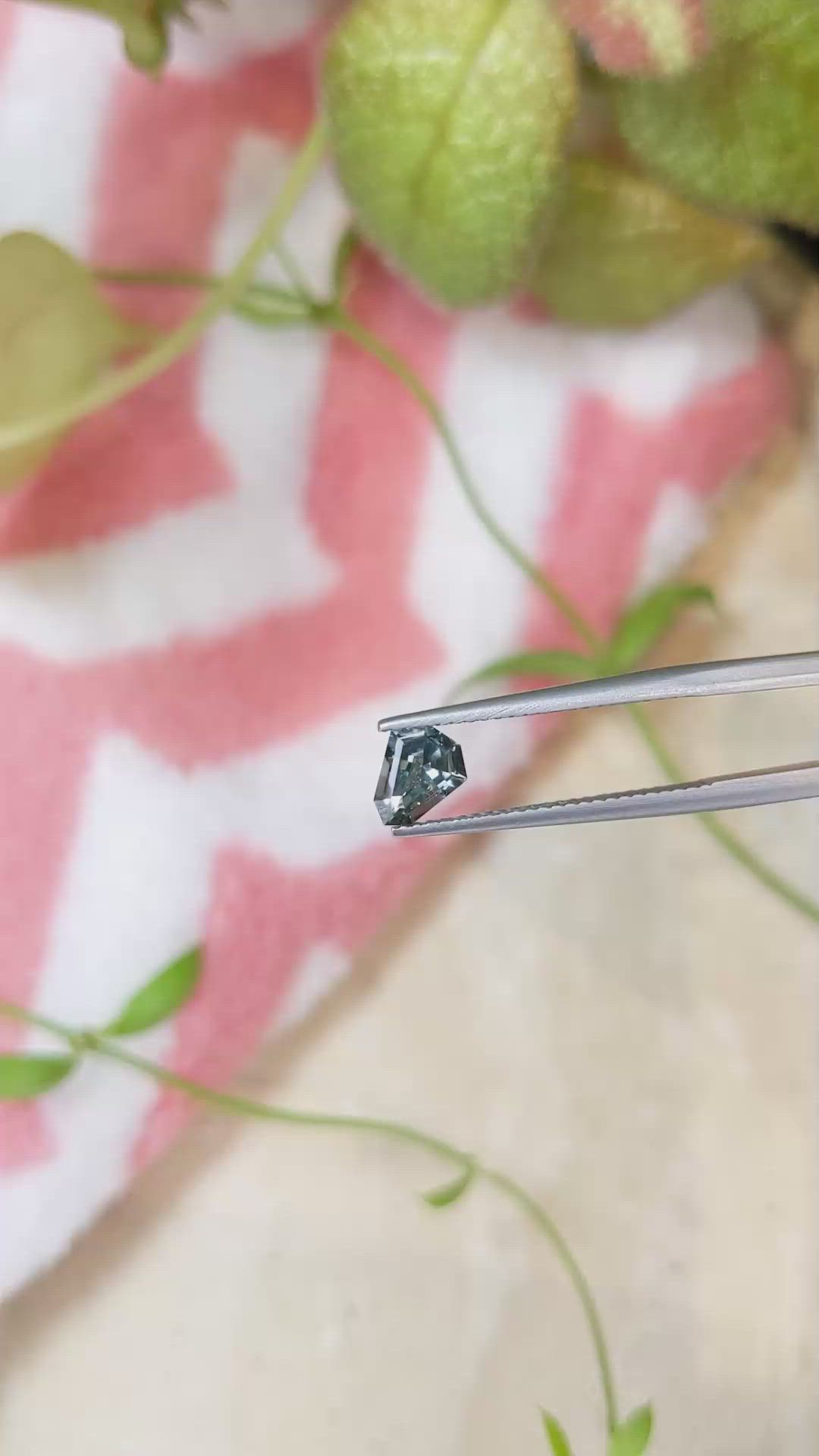 0.80 Ct. Bluish Green Sapphire from Montana Size Video