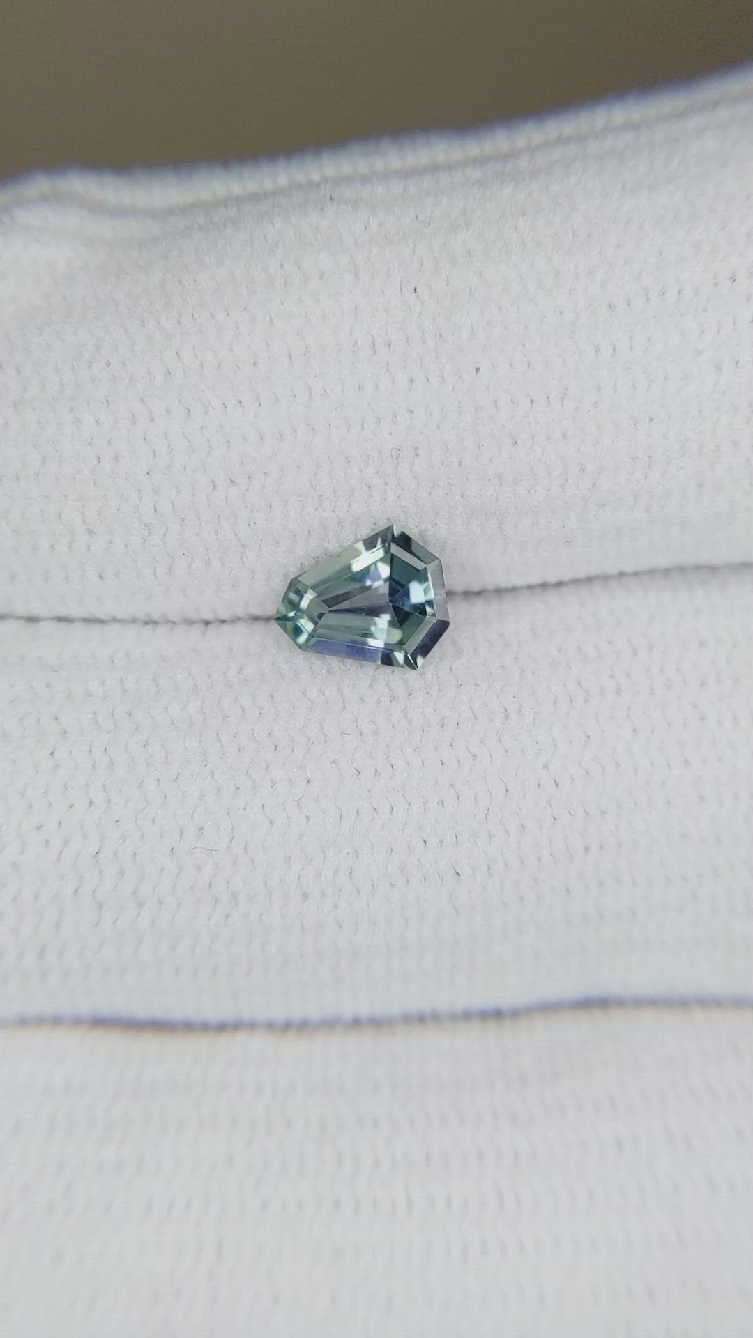 0.80 Ct. Bluish Green Sapphire from Montana Size Video