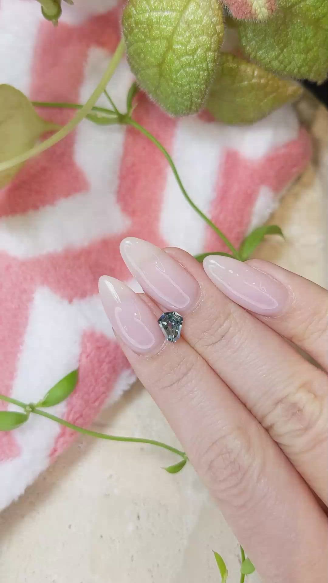 0.80 Ct. Bluish Green Sapphire from Montana Size Video