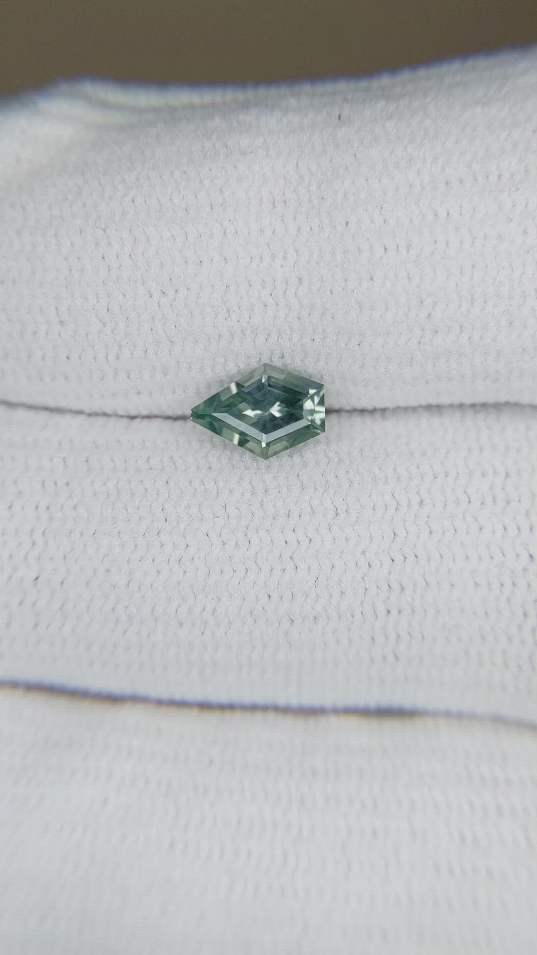 0.86 Ct. Bluish Green Sapphire from Montana Size Video