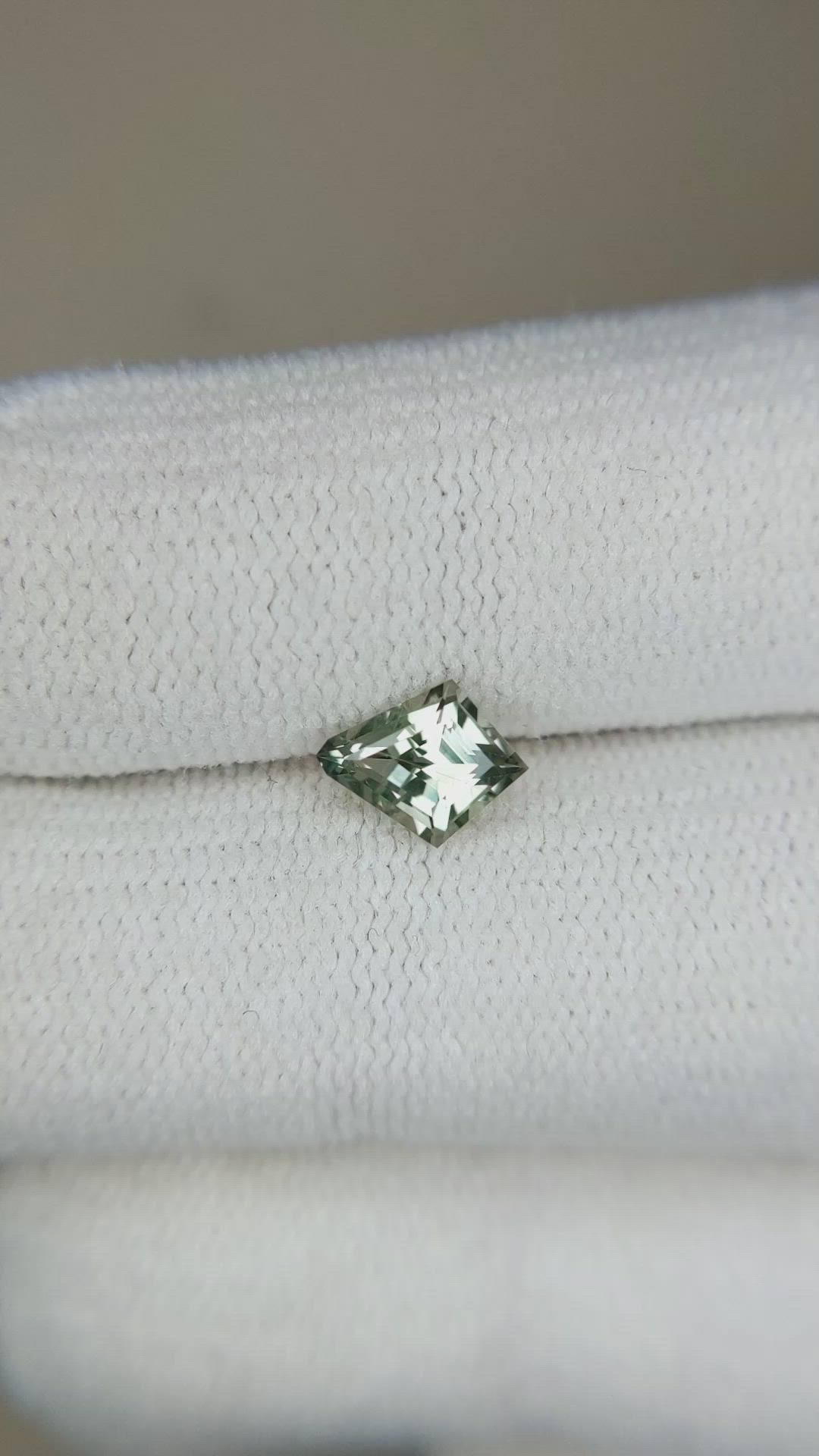0.88 Ct. Green Sapphire from Montana Size Video