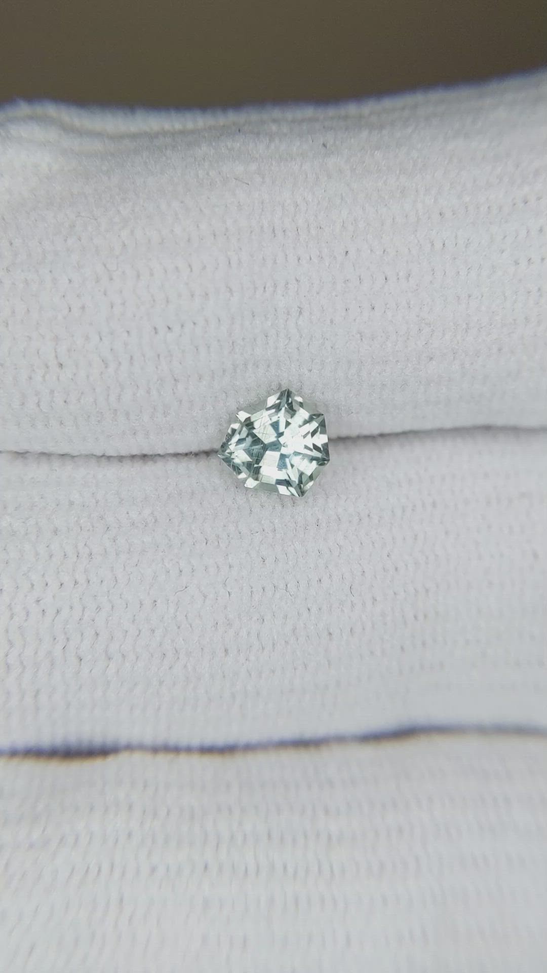 0.91 Ct. Greenish Blue Sapphire from Montana Size Video