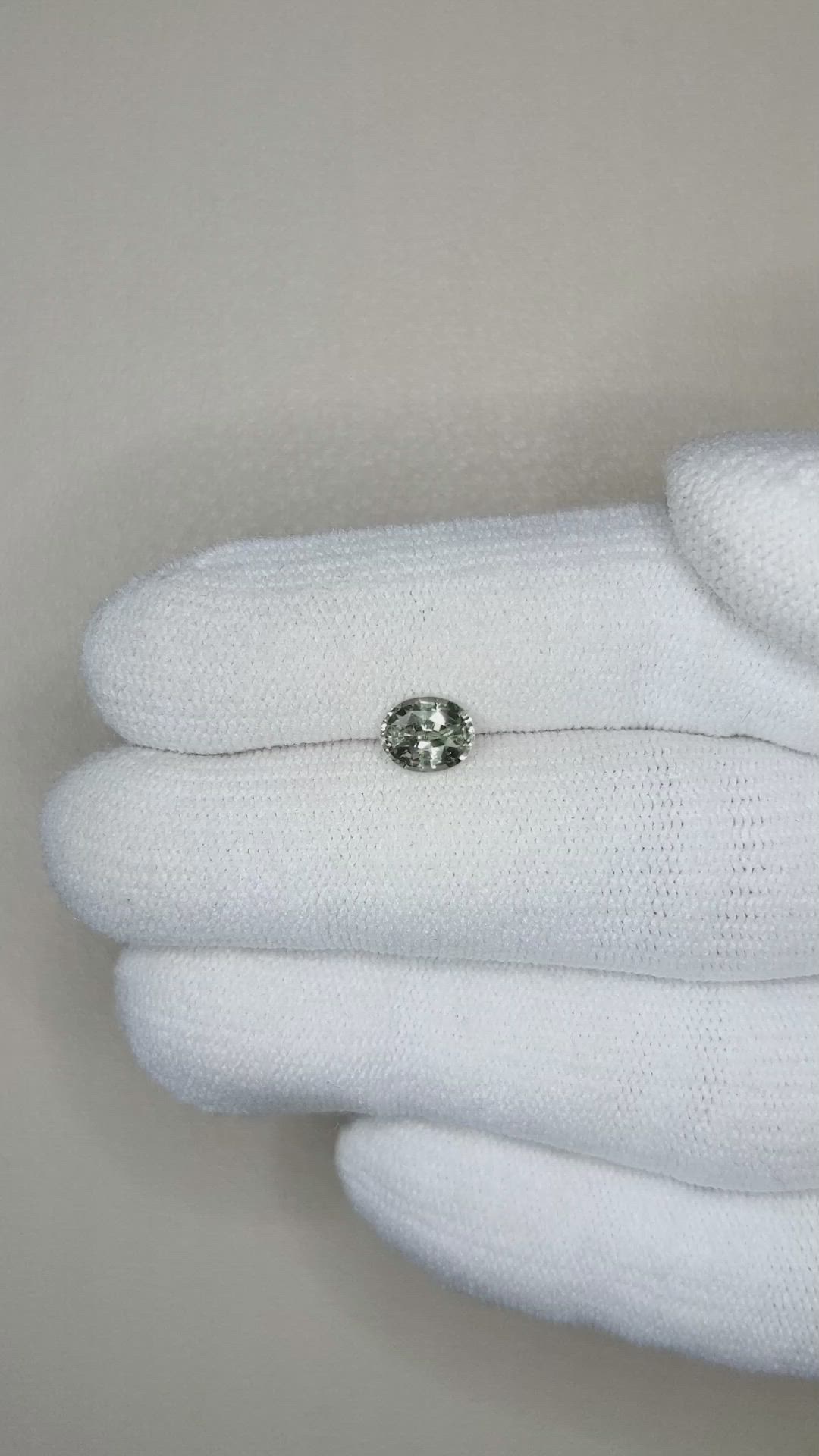 0.93 Ct. Green Sapphire from Montana Size Video