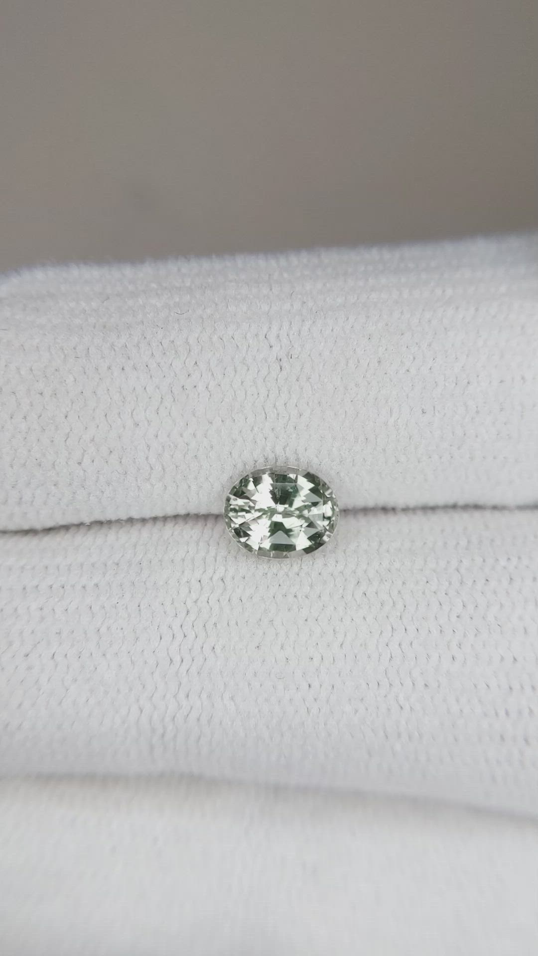 0.93 Ct. Green Sapphire from Montana Size Video