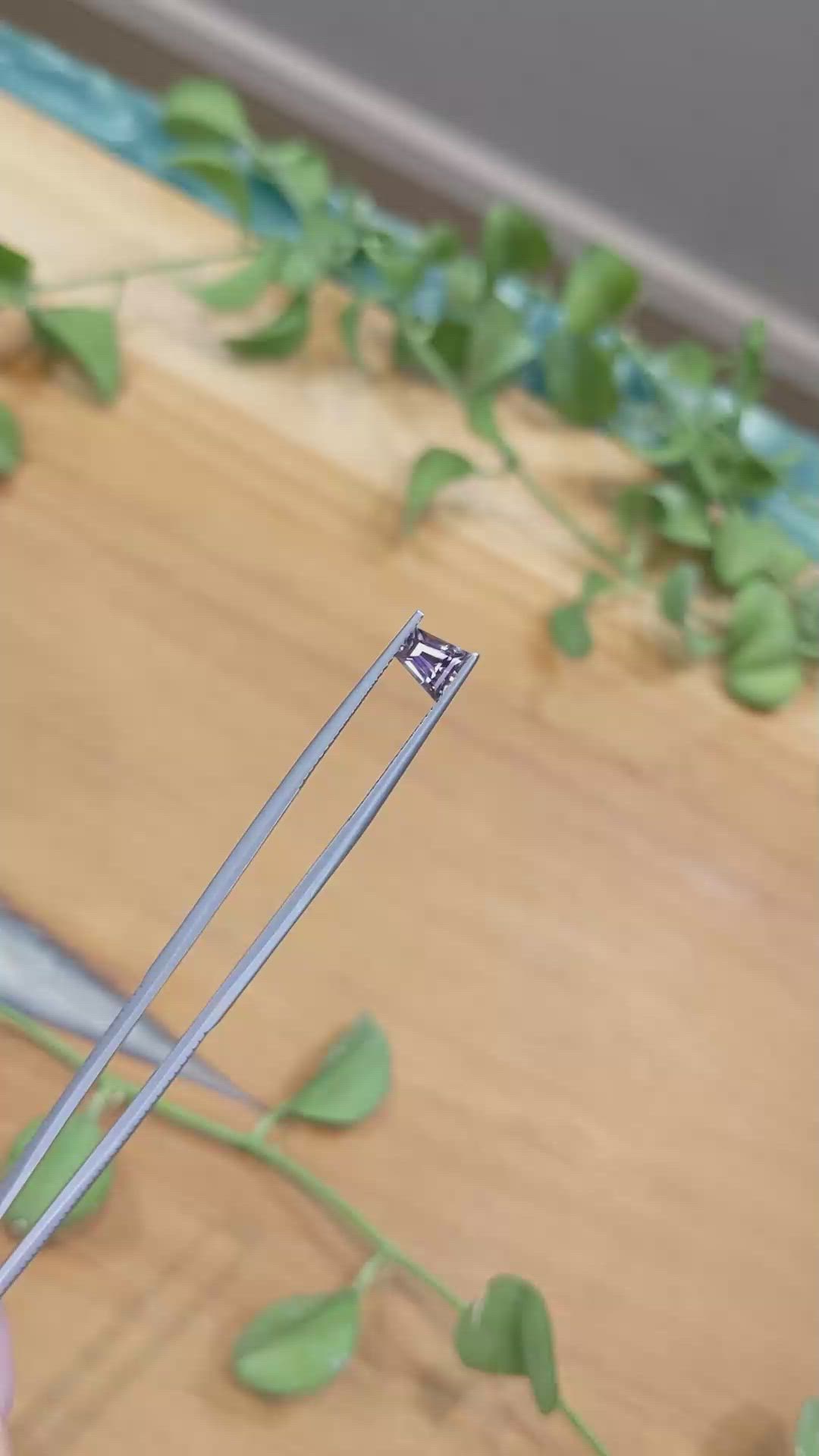 0.94 Ct. Purplish Pink Sapphire from Montana Size Video