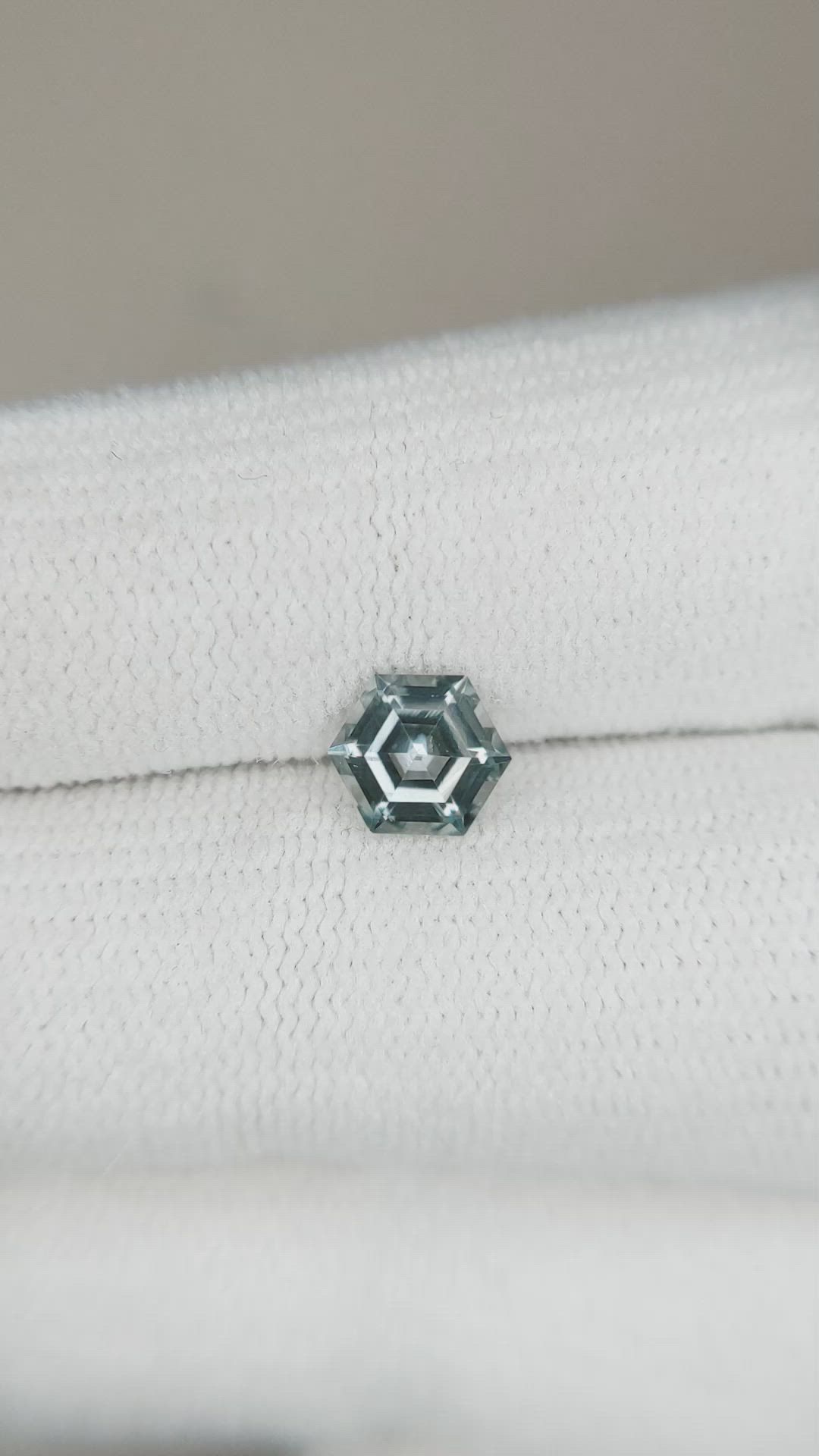 0.95 Ct. Bluish Green Sapphire from Montana Size Video