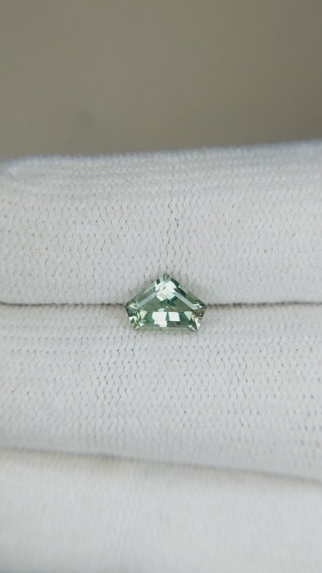 0.96 Ct. Green Sapphire from Montana Size Video