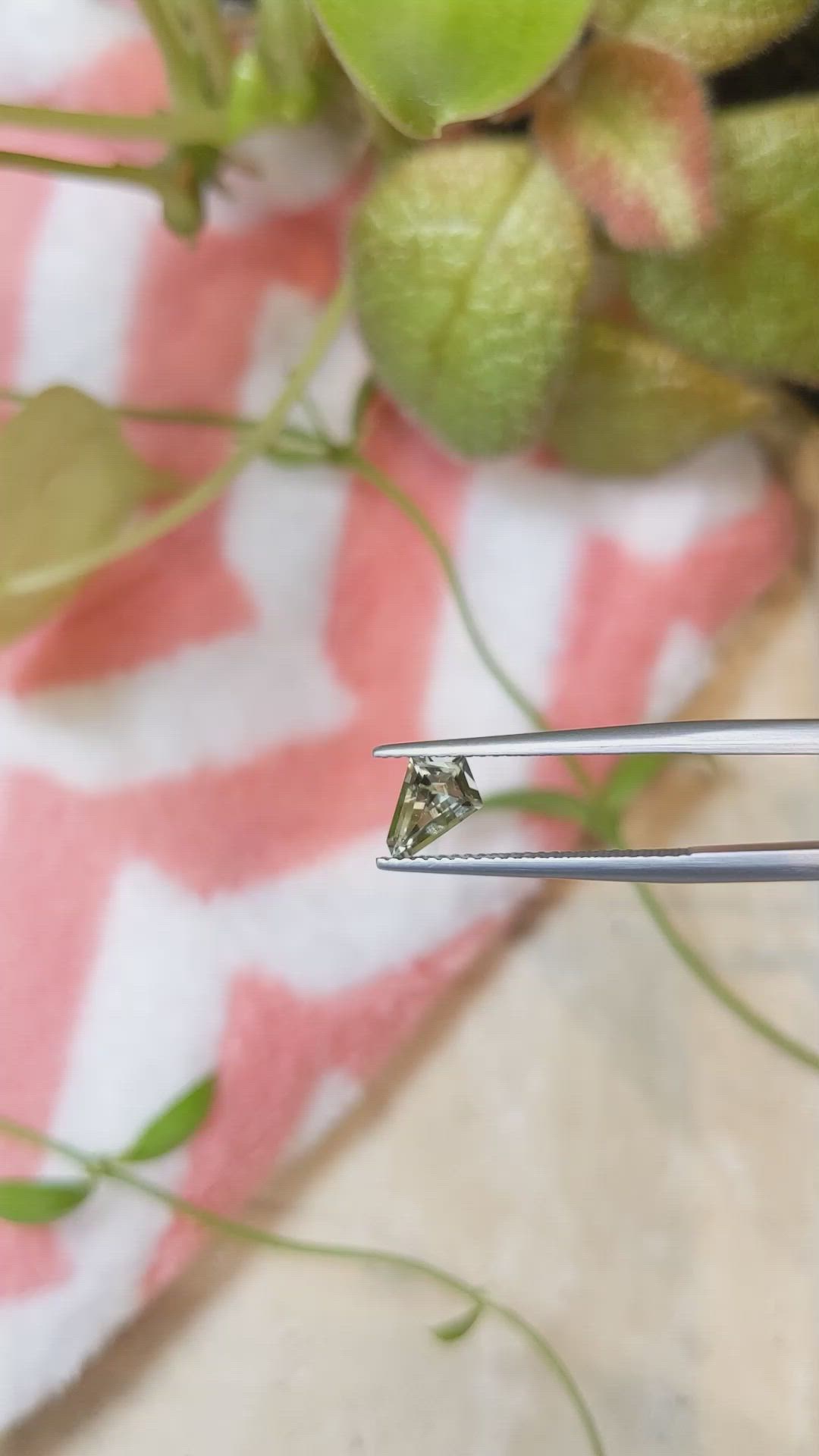 0.99 Ct. Yellowish Green Sapphire from Montana Size Video
