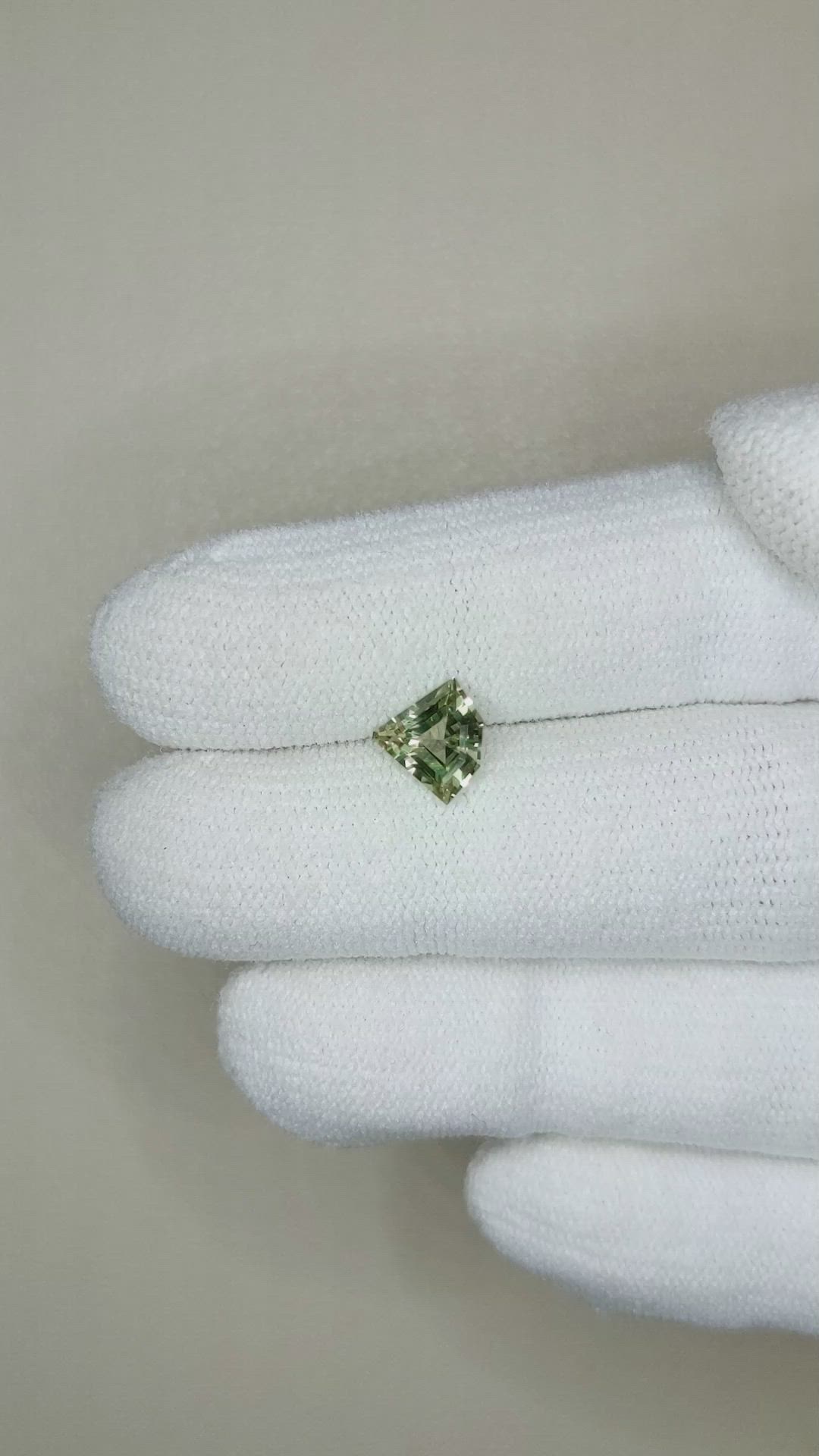 1.03 Ct. Green Sapphire from Montana Size Video