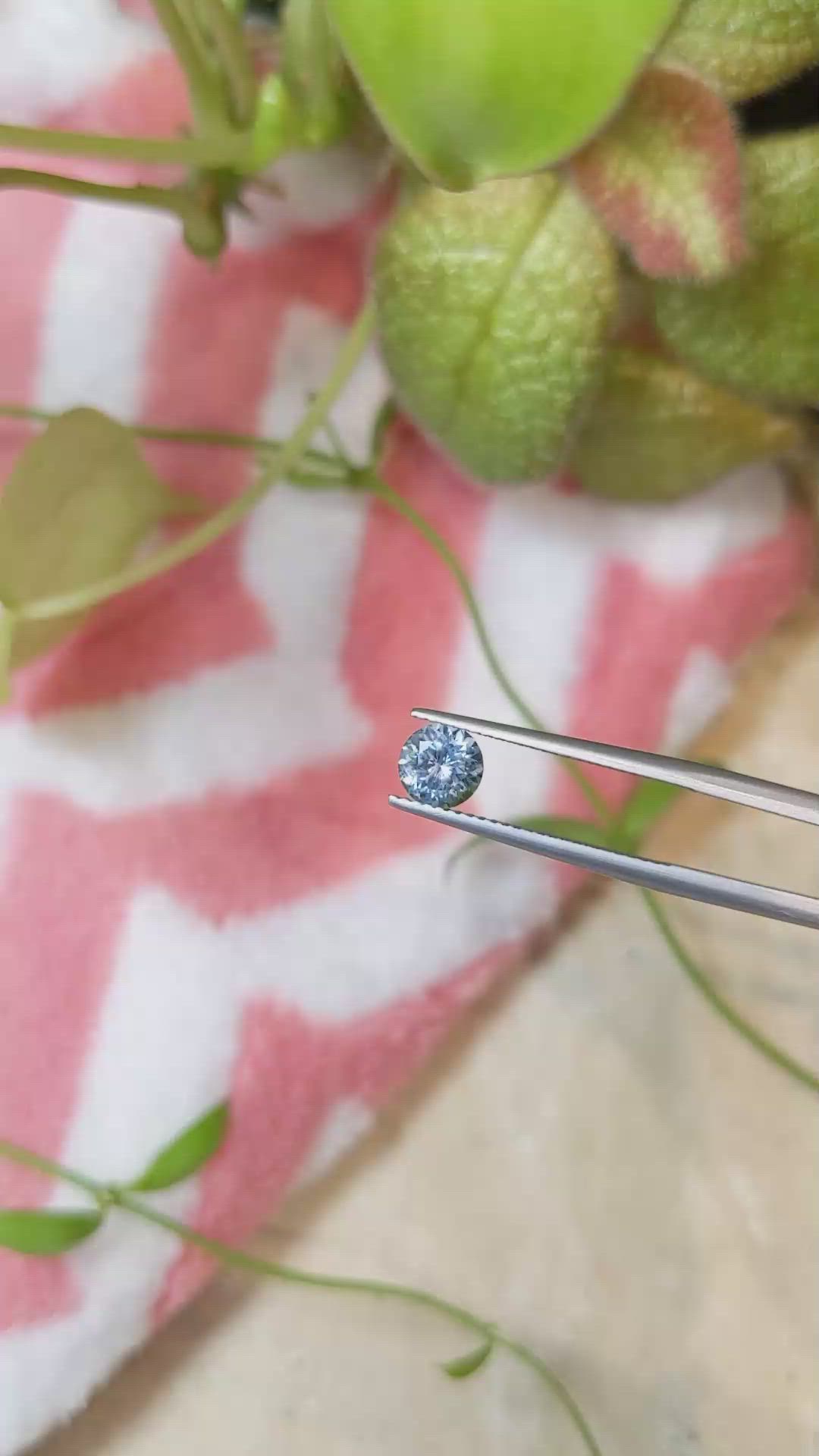 1.03 Ct. Greyish Blue Sapphire from Montana Size Video