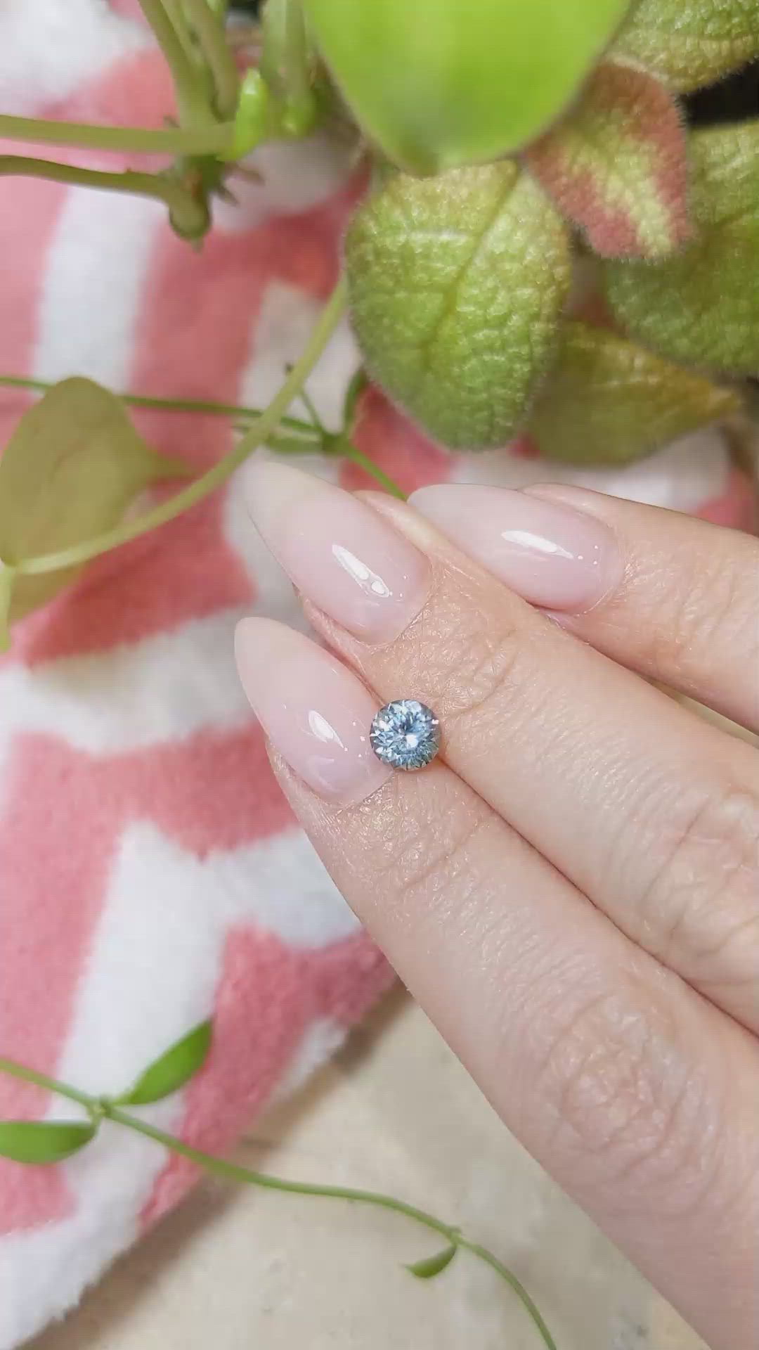 1.03 Ct. Greyish Blue Sapphire from Montana Size Video